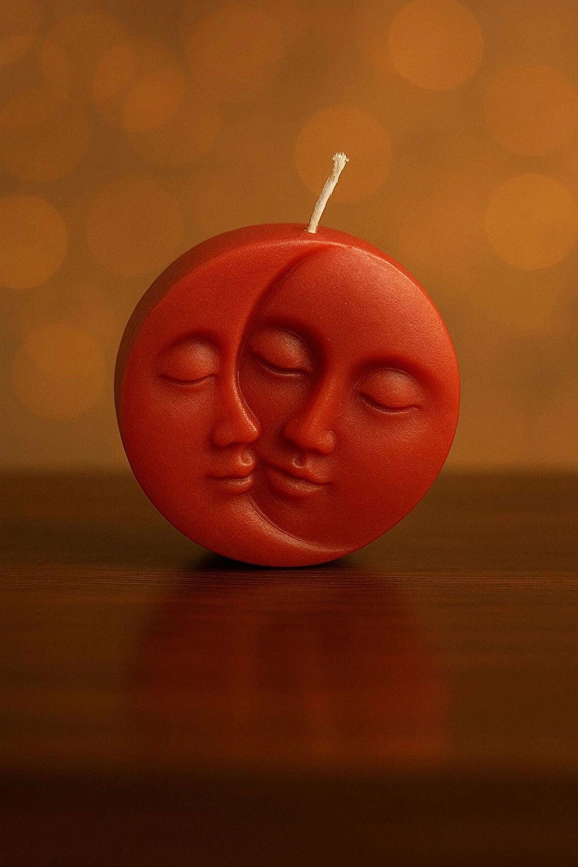 Ay ve Güneş Figürlü Dekoratif El Yapımı Mum