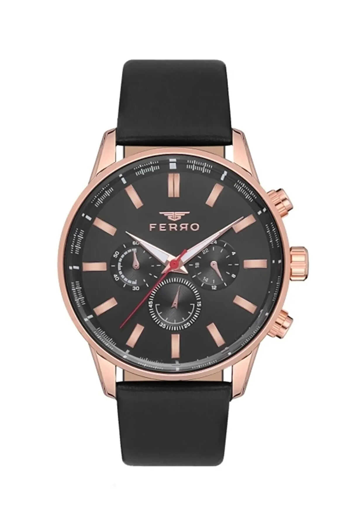 Siyah Deri Kordon Erkek Kol Saati FM11084B-R
