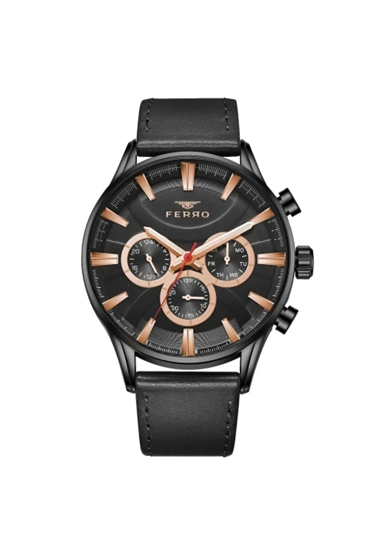 Siyah Deri Kordon Erkek Kol Saati FM11180B-G