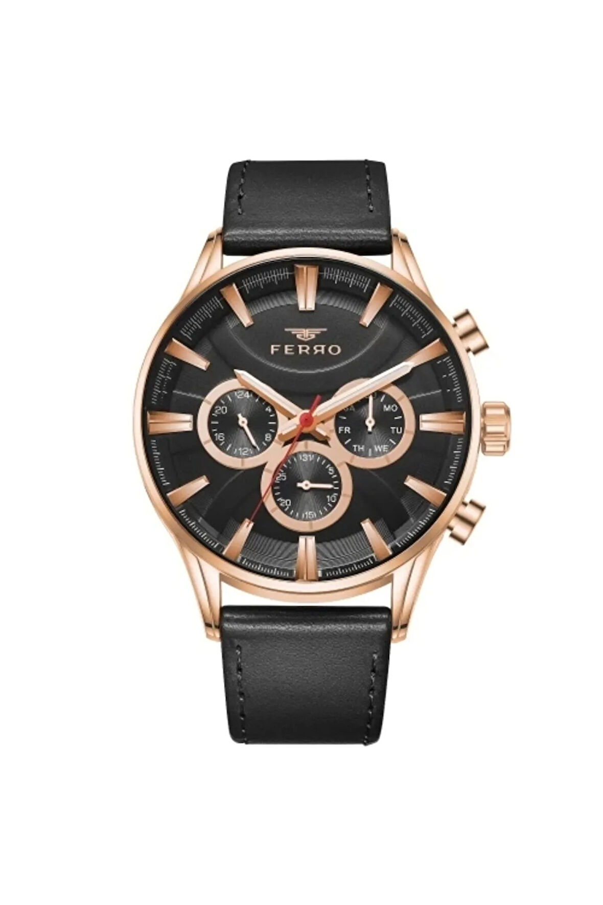 Siyah Deri Kordon Erkek Kol Saati FM11180B-G