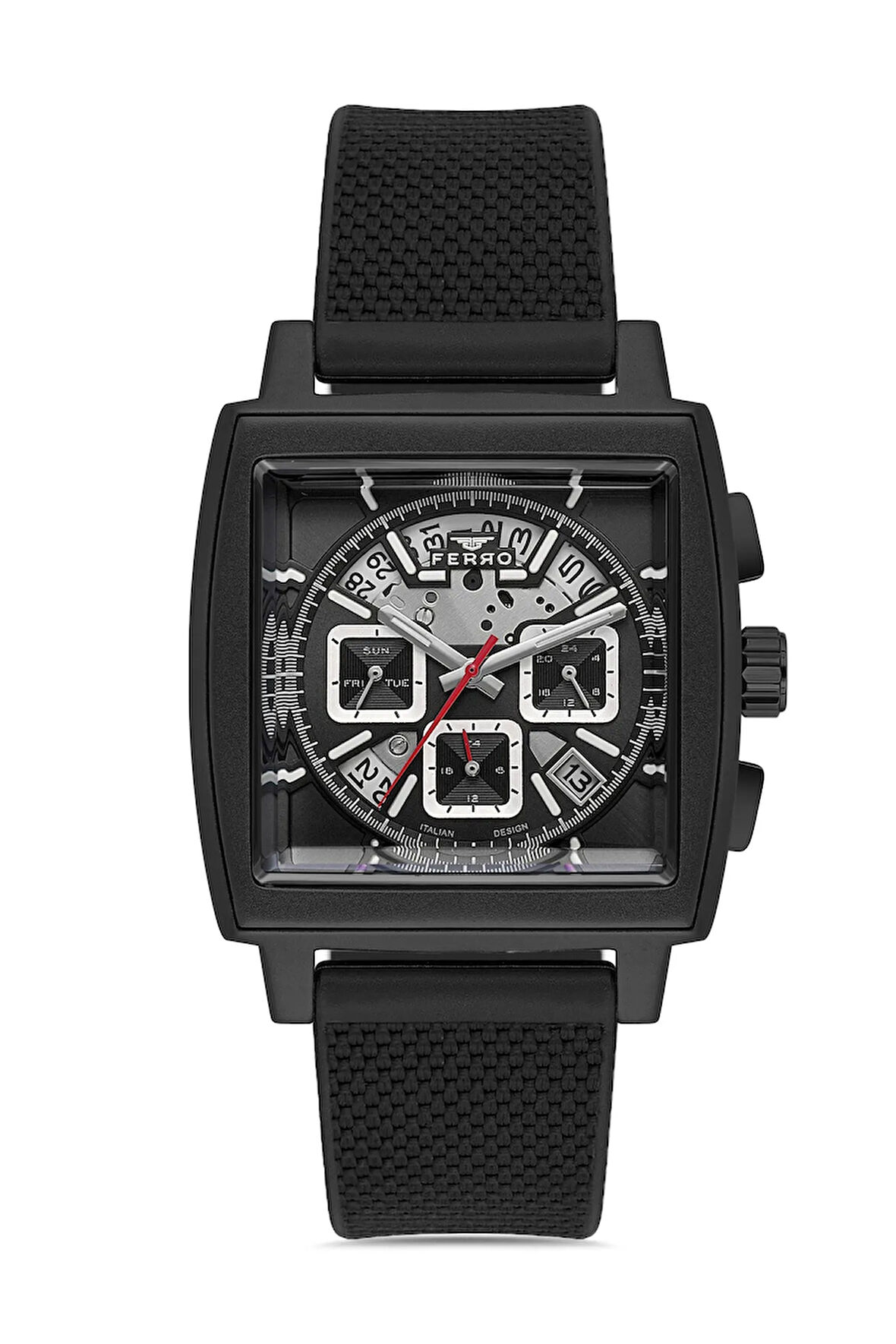 Siyah Silikon Kordon Erkek Kol Saati FM11553DWT-J2