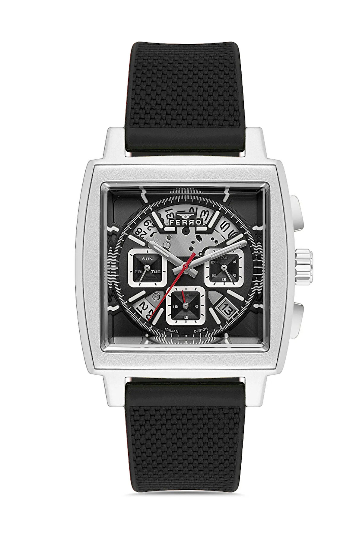 Siyah Silikon Kordon Erkek Kol Saati FM11553DWT-J2