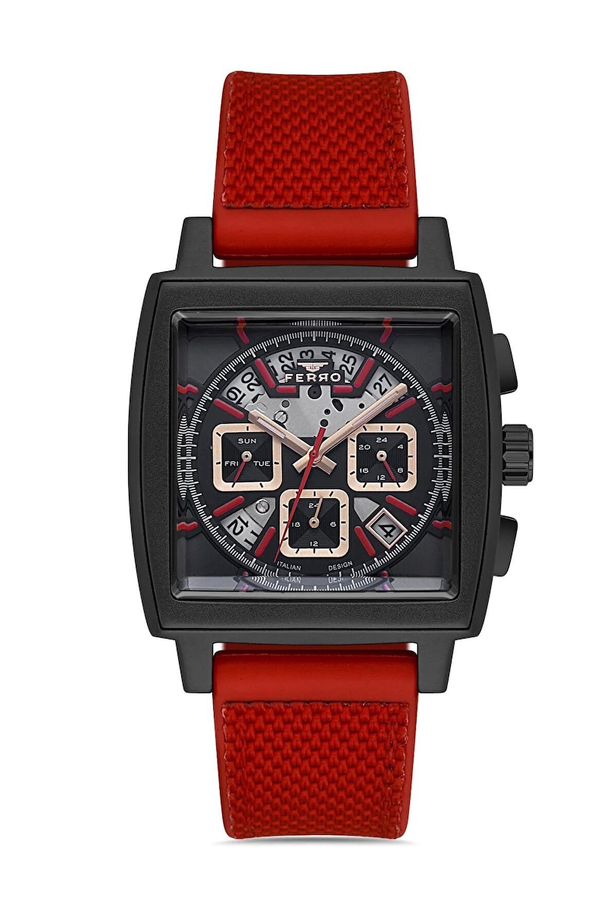 Siyah Silikon Kordon Erkek Kol Saati FM11553DWT-J2