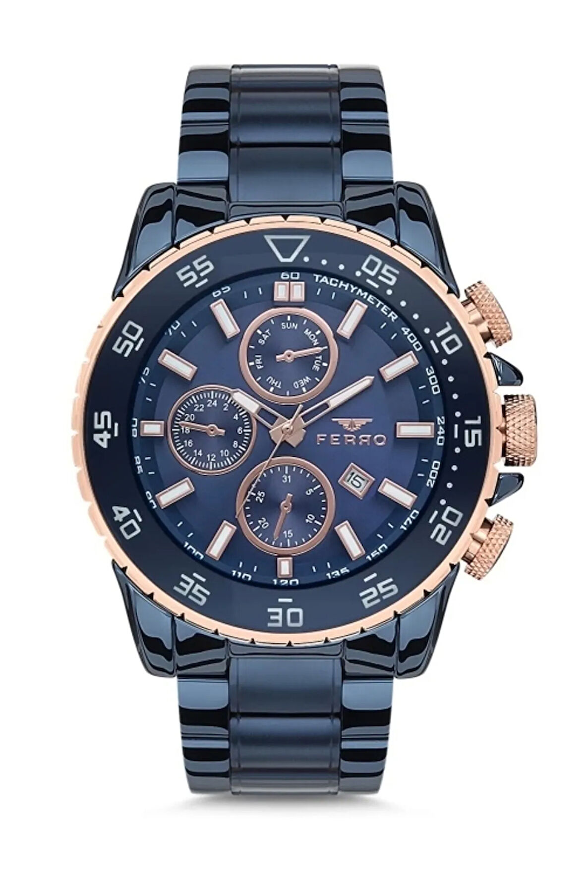 Lacivert Çelik Kordon Erkek Kol Saati FM1542A-T