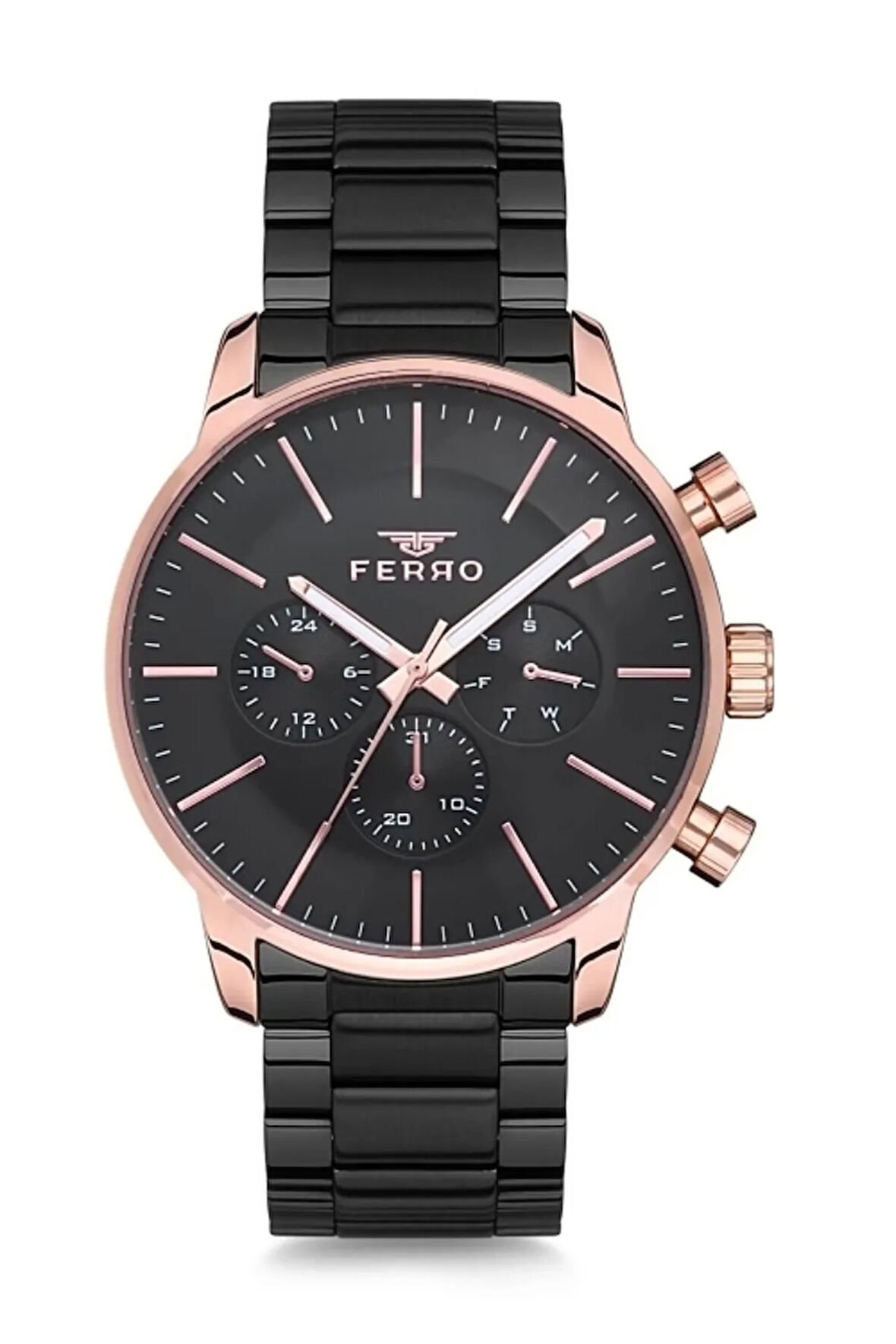 Siyah Metal Kordon Erkek Kol Saati FM1774A-R