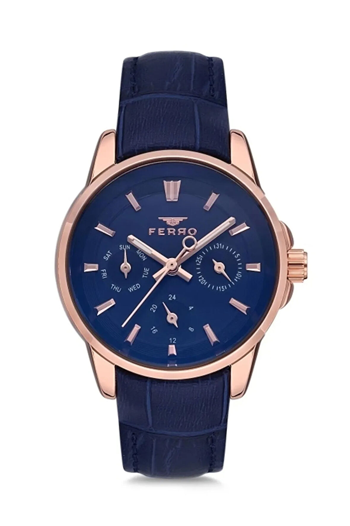 Lacivert Deri Kordon Kadın Kol Saati FM1905B-965-T