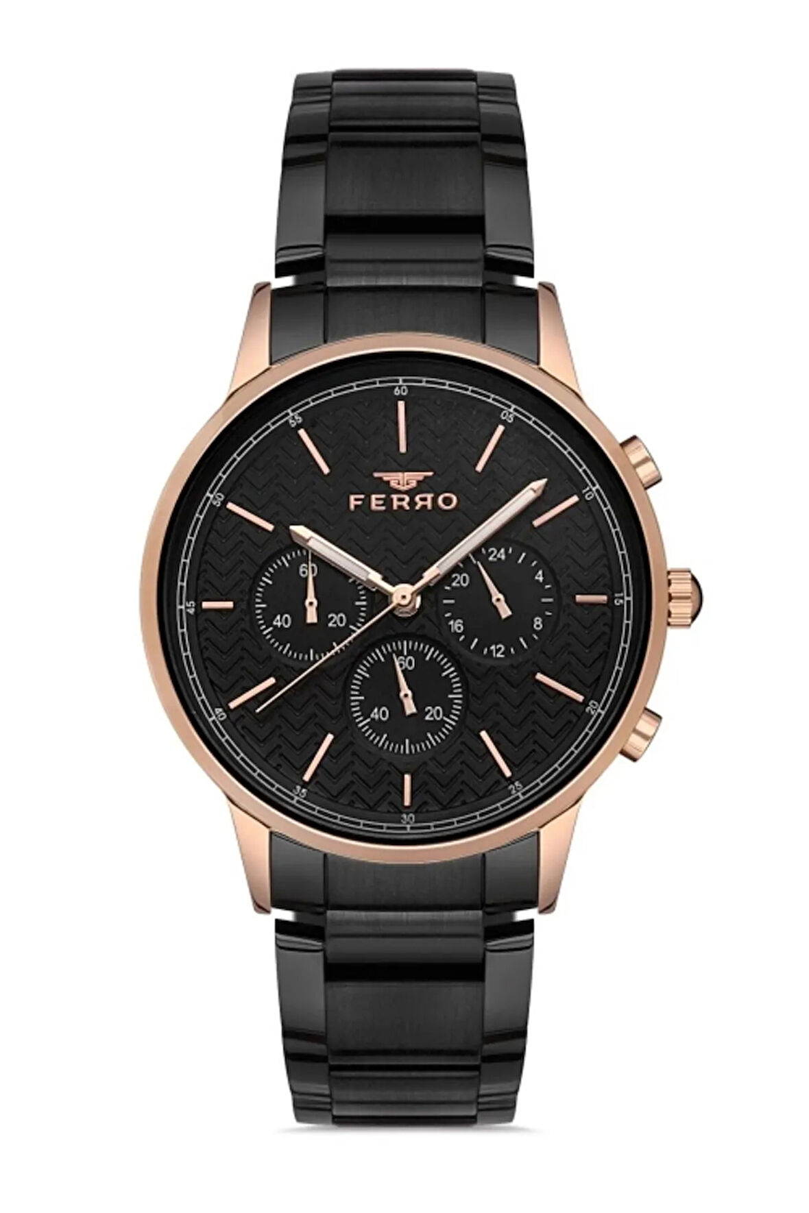 Siyah Çelik Kordon Erkek Kol Saati Fm31151a-r