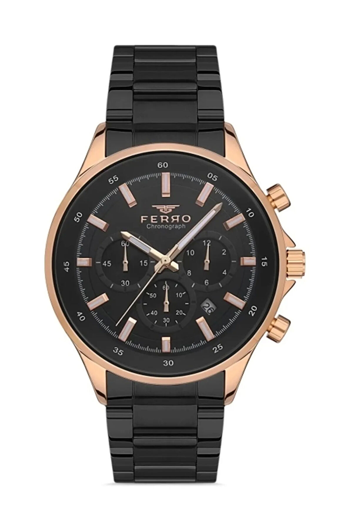 Siyah Çelik Kordon Erkek Kol Saati FM31299A-R