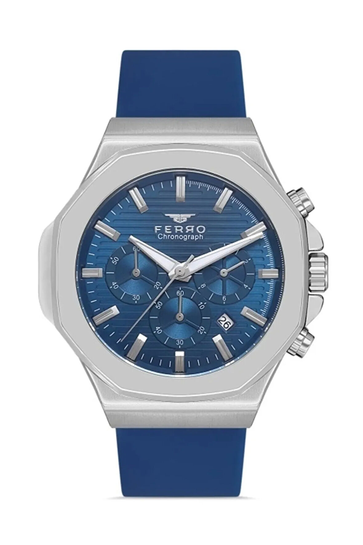 Lacivert Silikon Kordon Erkek Kol Saati FM31348D-L3