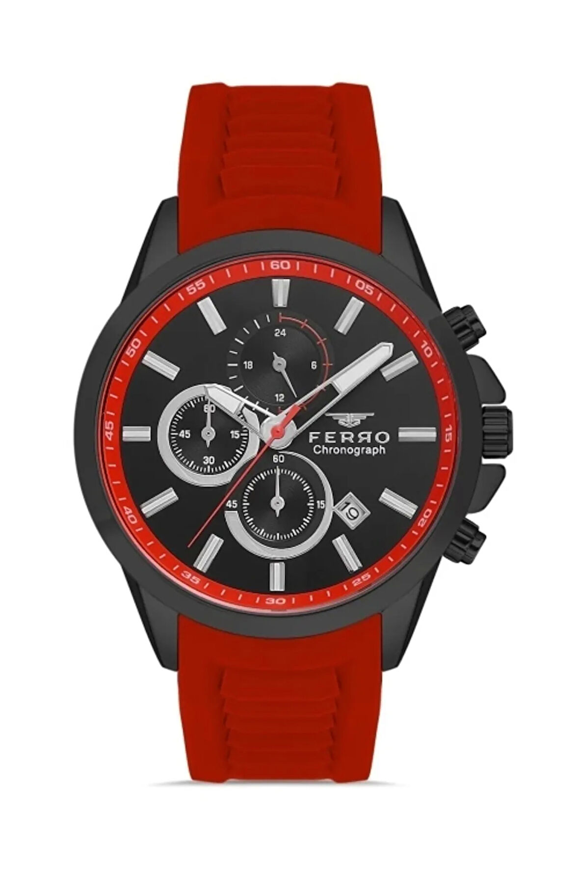 Bordo Silikon Kordon Erkek Kol Saati FM31359D-GR