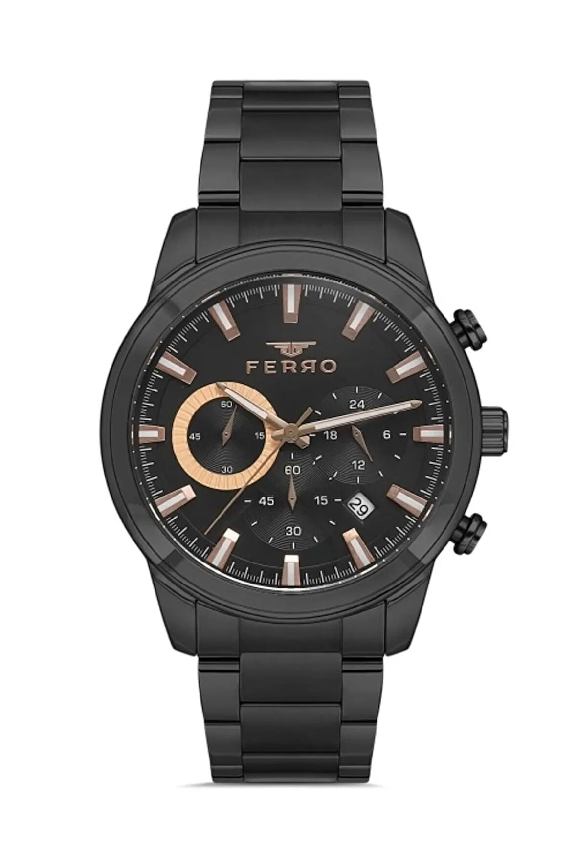 Siyah Çelik Kordon Erkek Kol Saati FM31370A-G