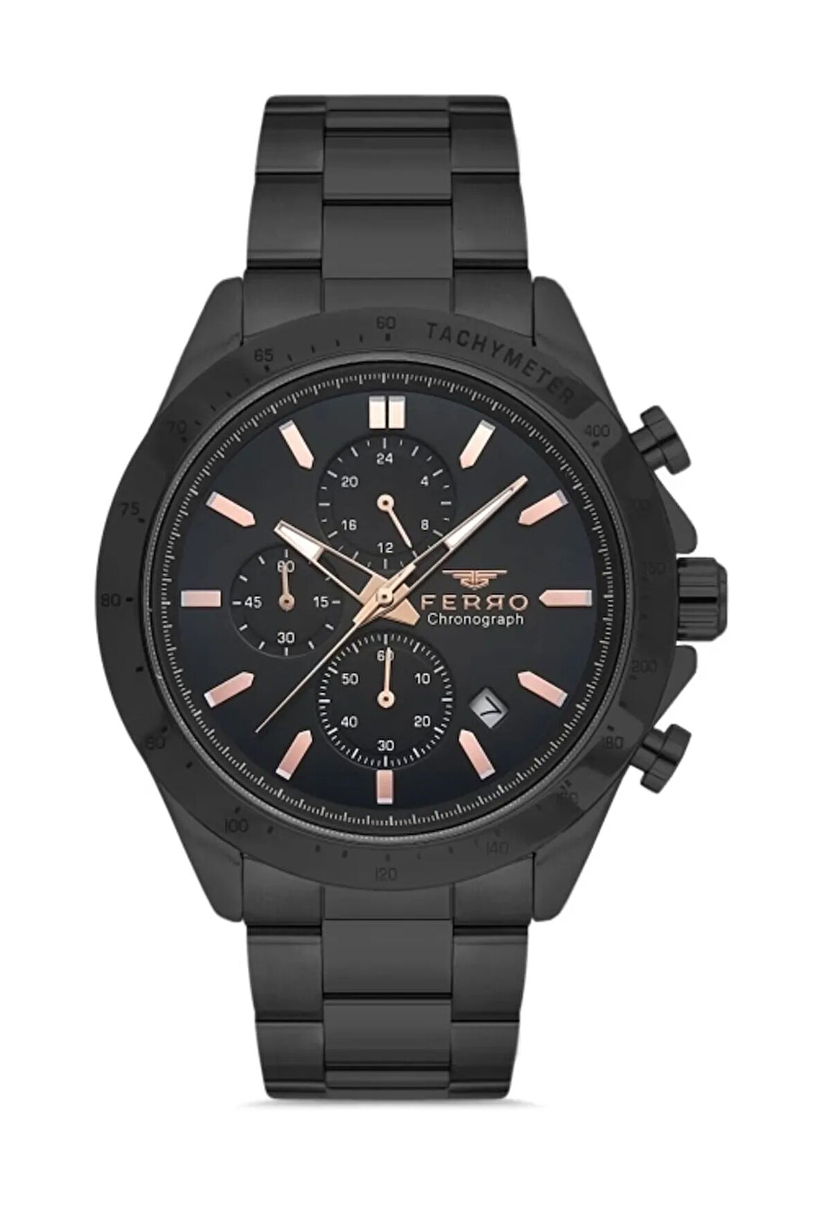 Siyah Çelik Kordon Erkek Kol Saati FM31455A-G