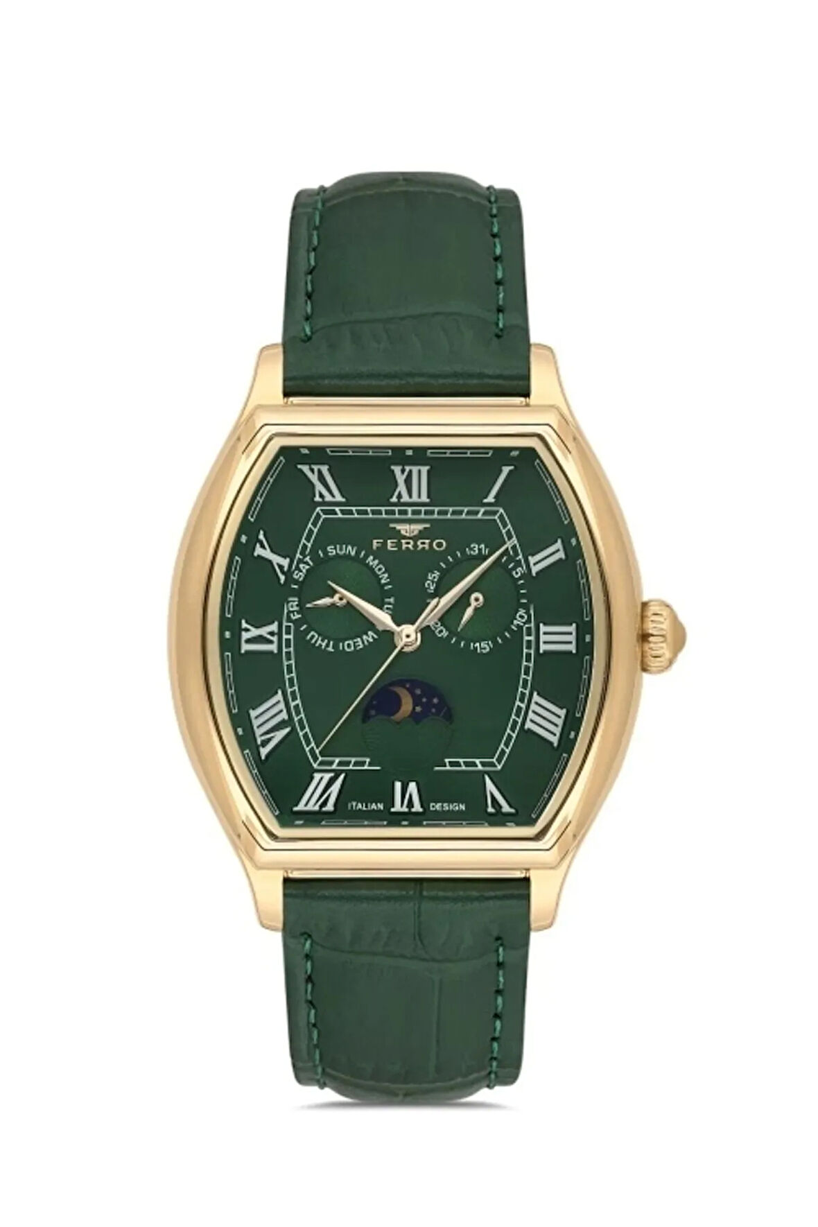 Yesil Deri Kordon Erkek Kol Saati FM40125B-N10