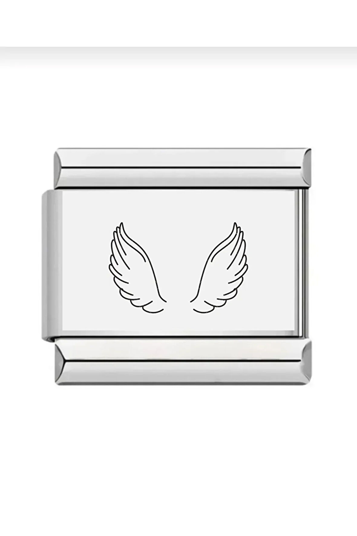 italyan bileklik charmı çelik 9 mm 1 cm lazer baskı charm fmaccesories