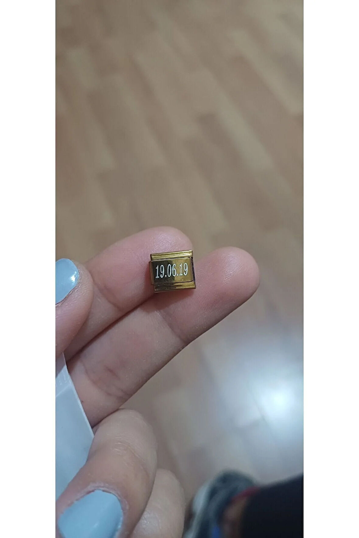 Nomimation Charm Gold Renk Nomi Charm Çelik 9mm Istediğini Yazdır