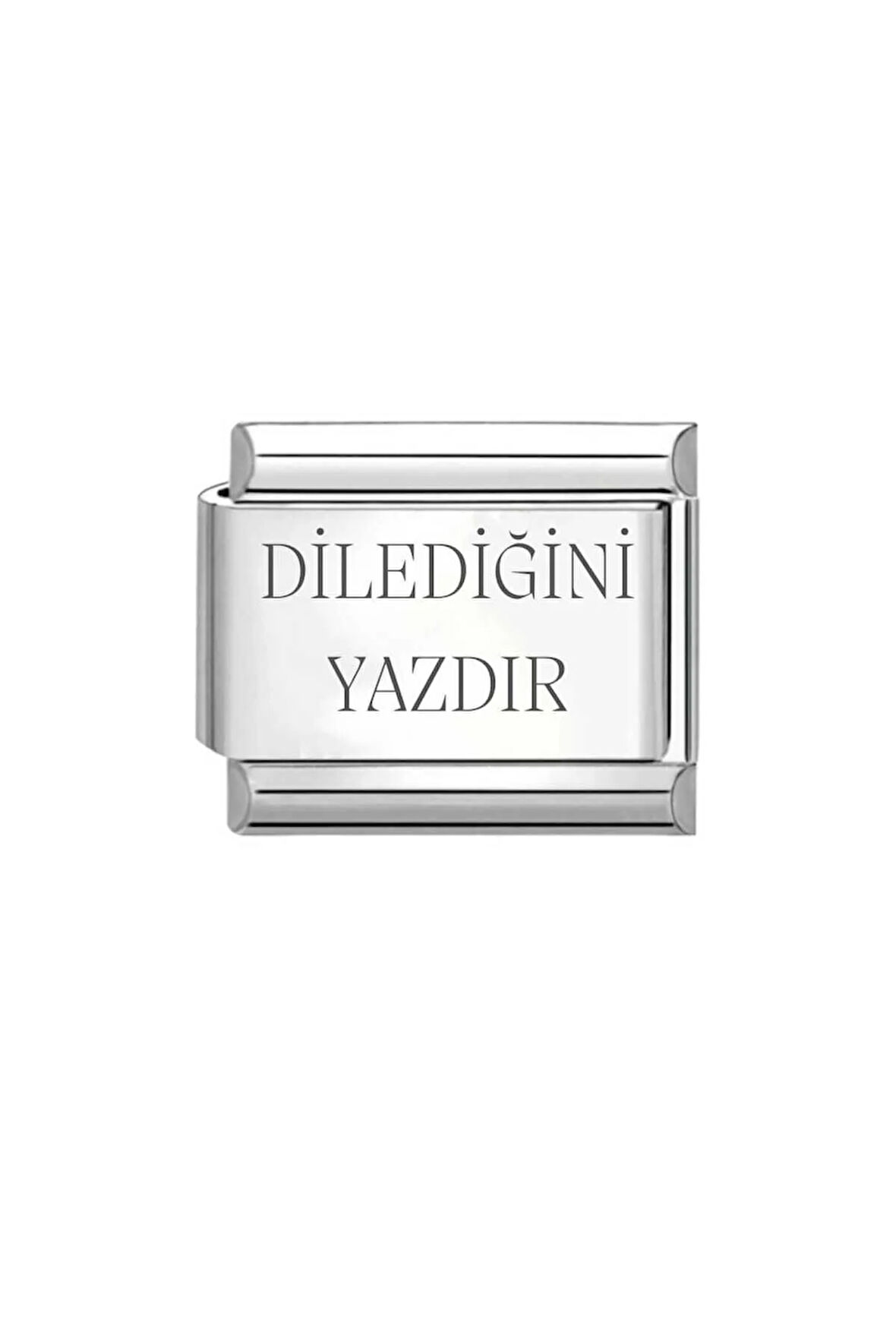 Kişiselleştirilebilir Dilediğini Yazdır Çelik Italyan Charm Bileklik Ek Linki