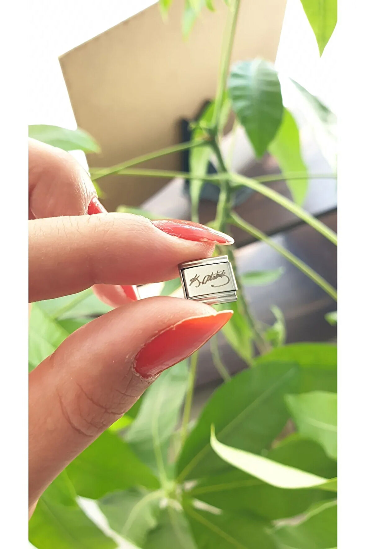 Nomi Charm Kemal Atatürk Imza Istediğini Yazdır Çelik Harf Isim Tarih Emoji 1 Cm 9 Mm Charm 1 Adet