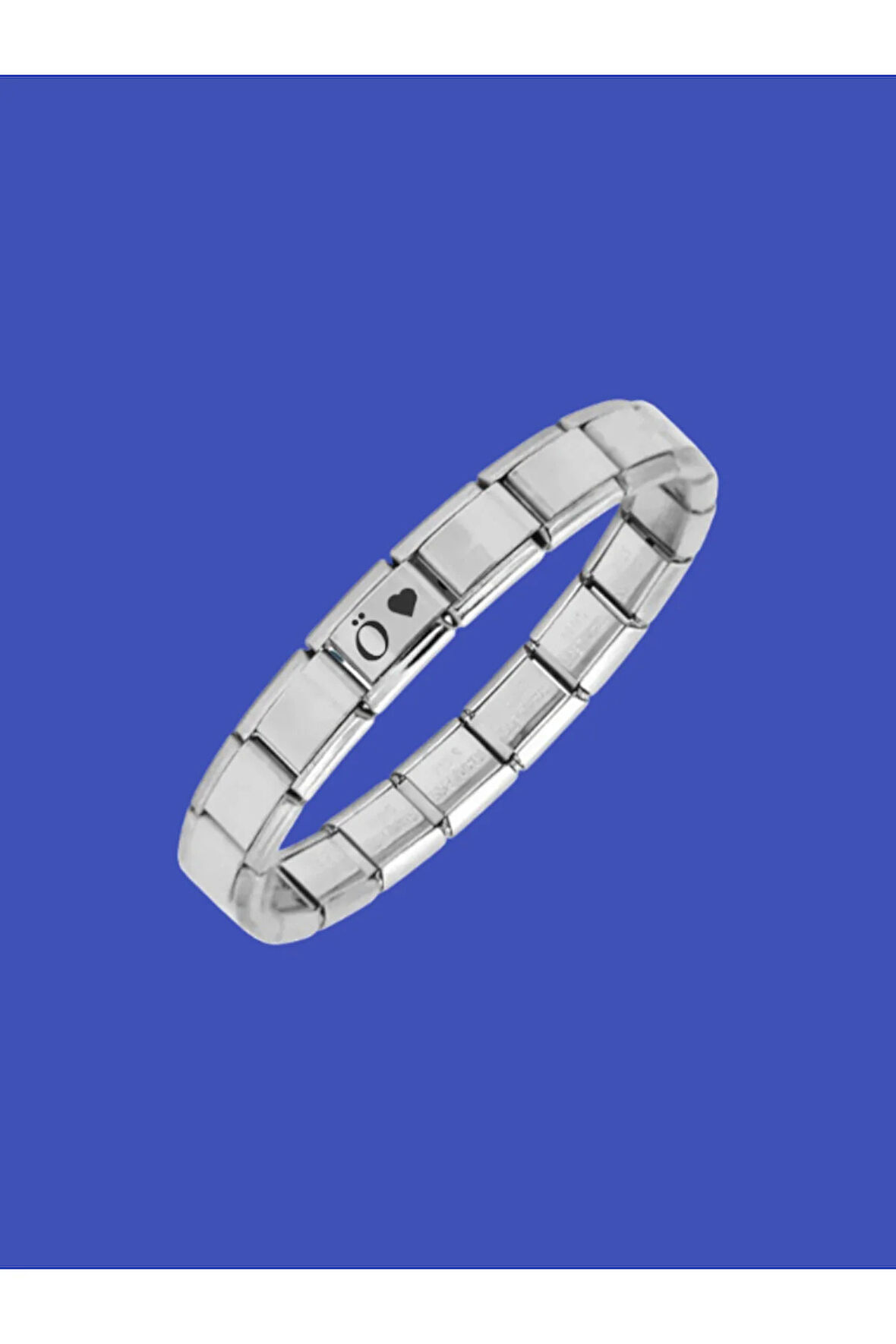 Çelik Bileklik İtalyan Charmlı Kalpli Harfli Kararmaz Solmaz En Güzel Hediye 1 Adet Uniseks Kutulu