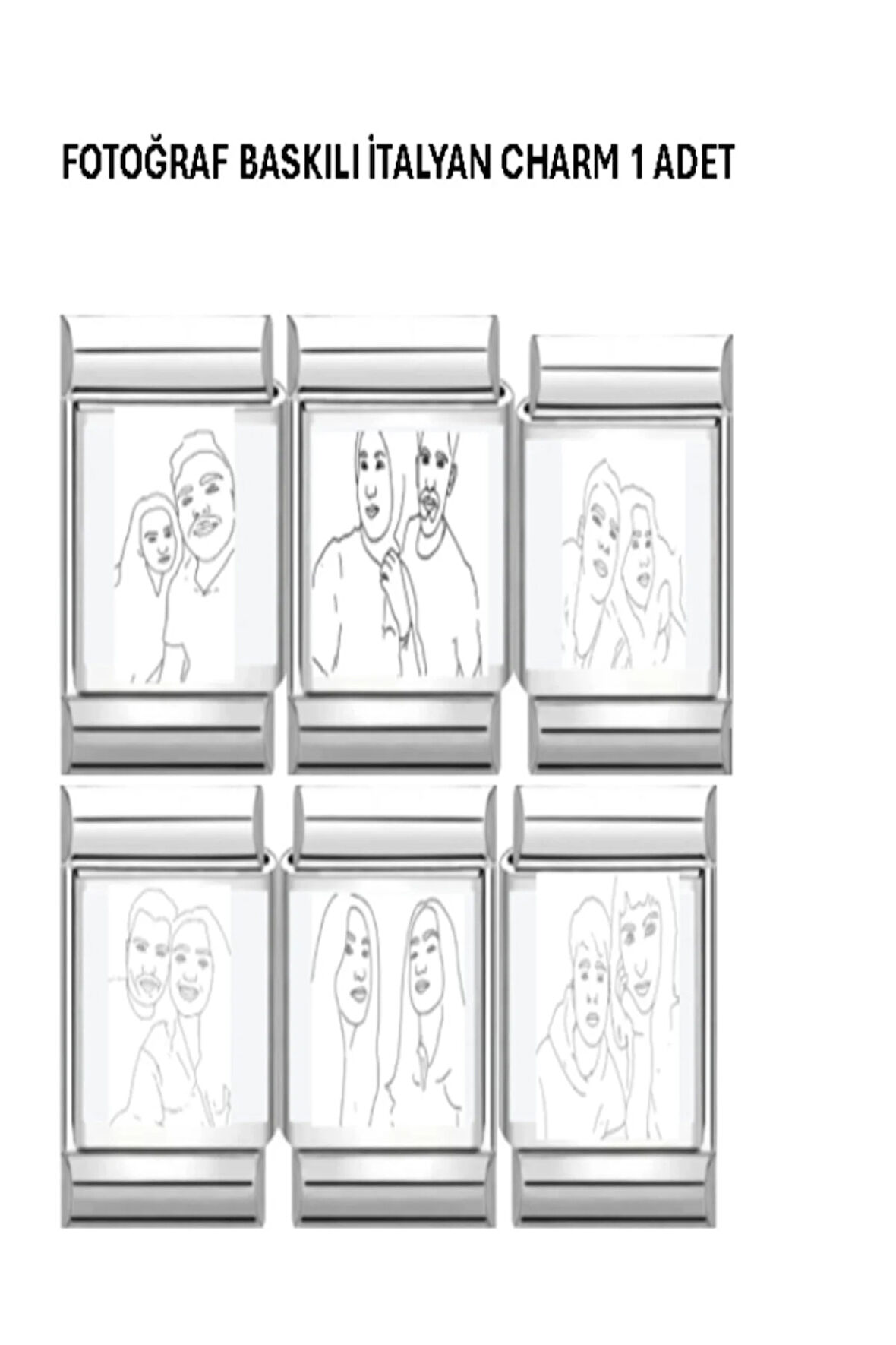 FOTOĞRAF BASKILI  İTALYAN BİLEKLİK CHARM