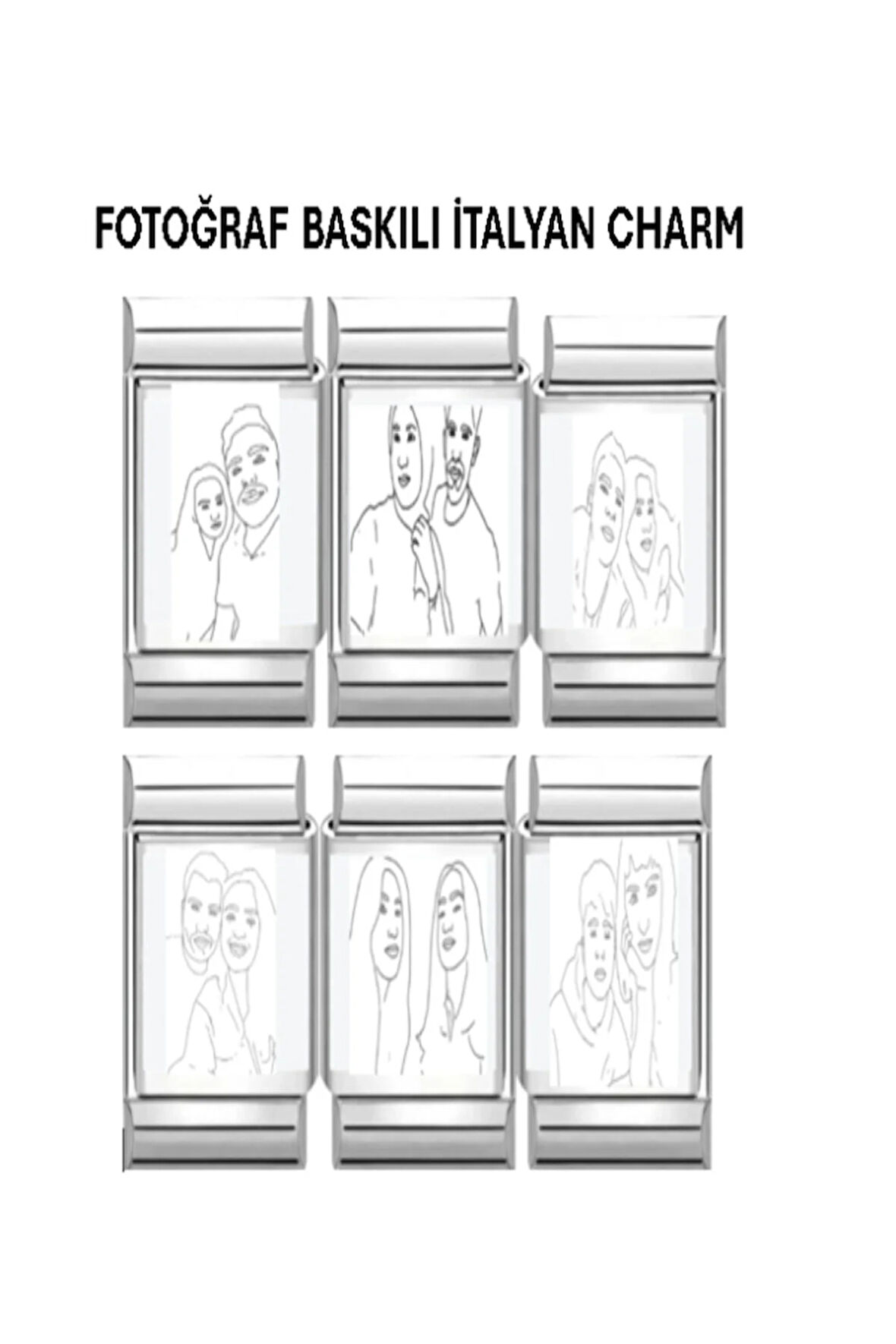 İTALYAN ÇELİK CHARM NOMİ BİLEKLİK CHARMI SADECE 1 ADET CHARMDIR