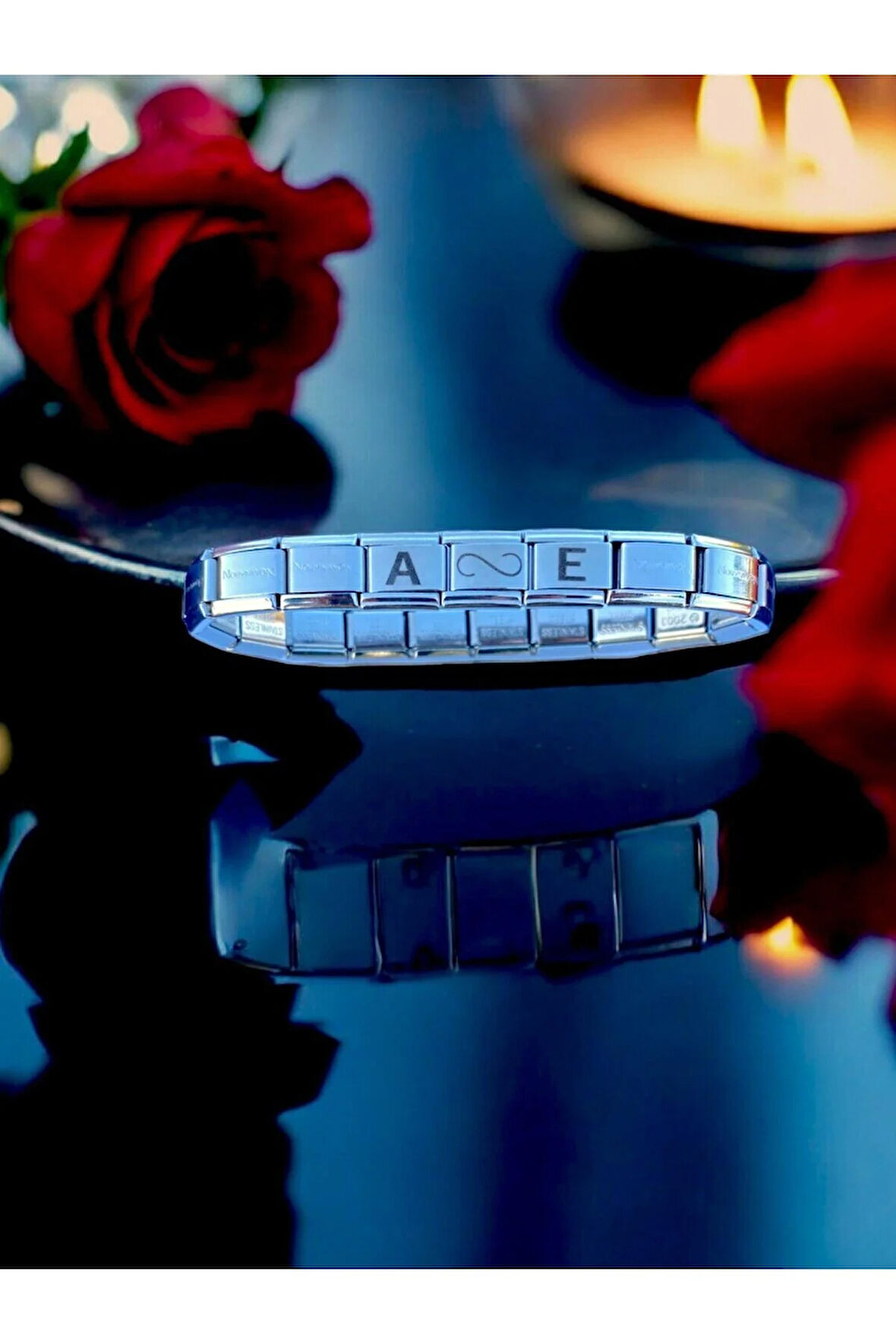 Kişiye Özel İtalyan Tarzı Bileklik,İsimli Çelik Bileklik,Hediye Bileklik,Paslanmaz Çelik