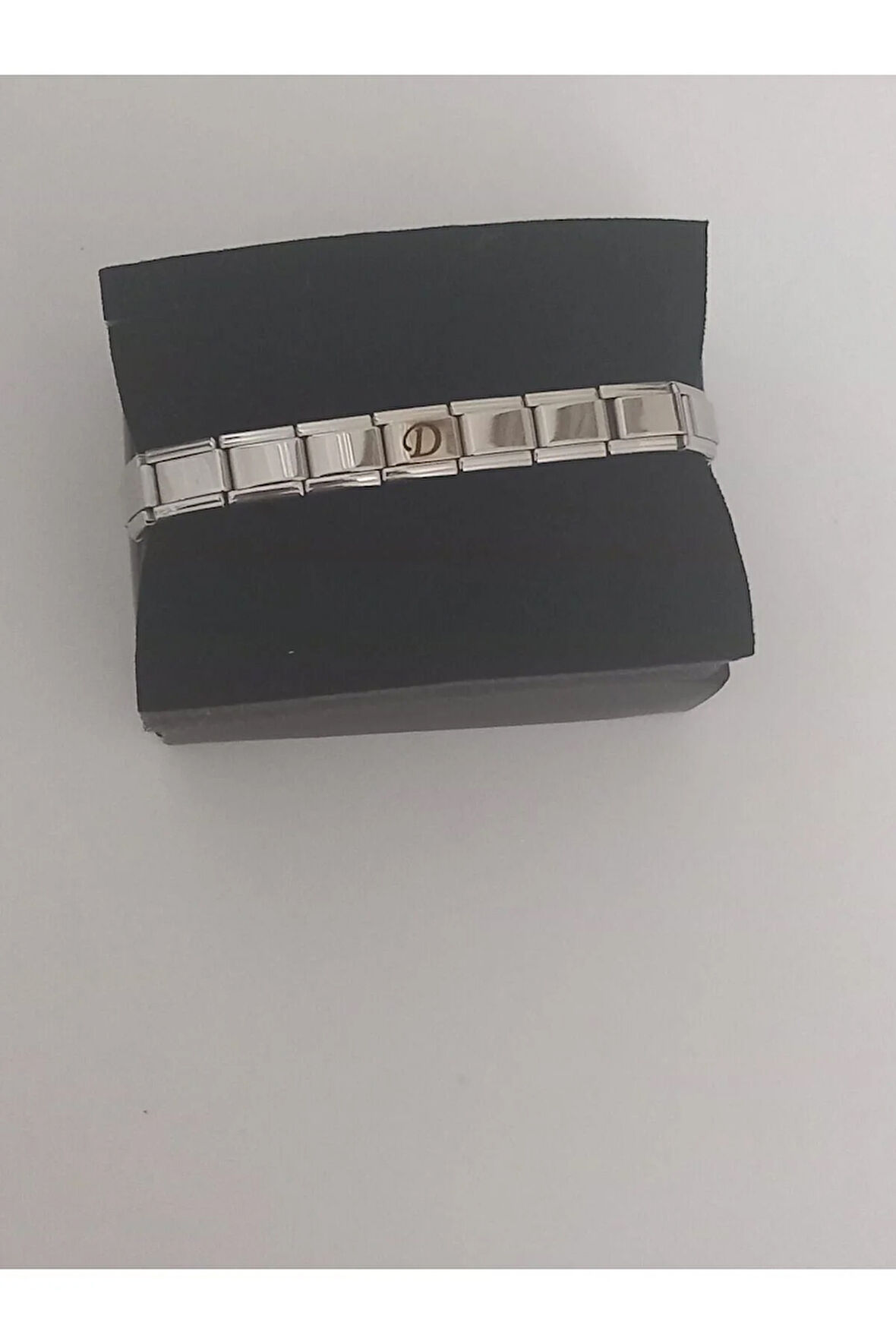 İtalyan charm Gümüş detaylı nomination model çelik bileklik modelleri , harf yazilir