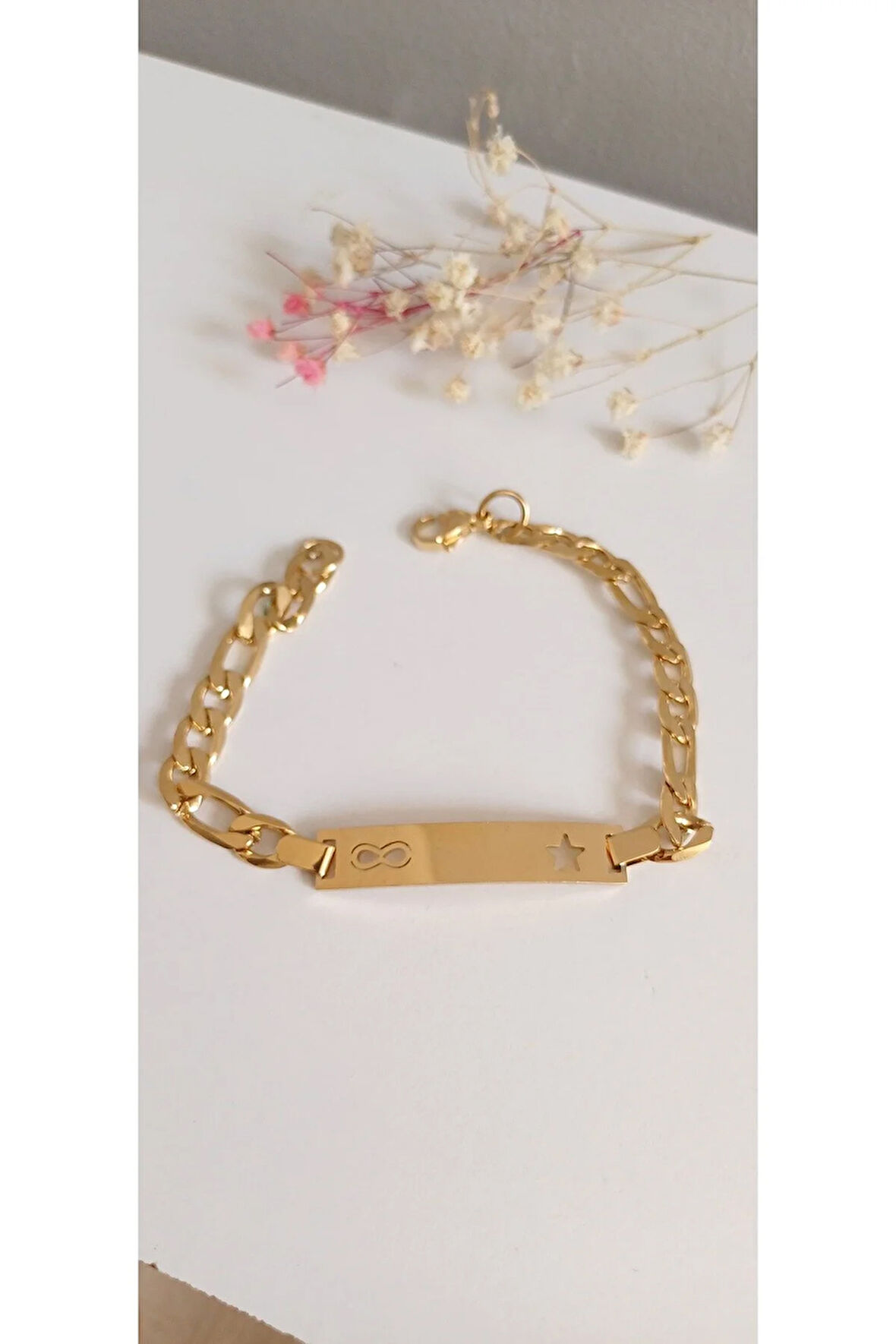 ÇELİK BİLEKLİK KADIN İSİM TARİH BAŞ HARF YAZILABİLİR 316L KARARMAZ RENK ATMAZ 21  CM ANTİ ALERJİK