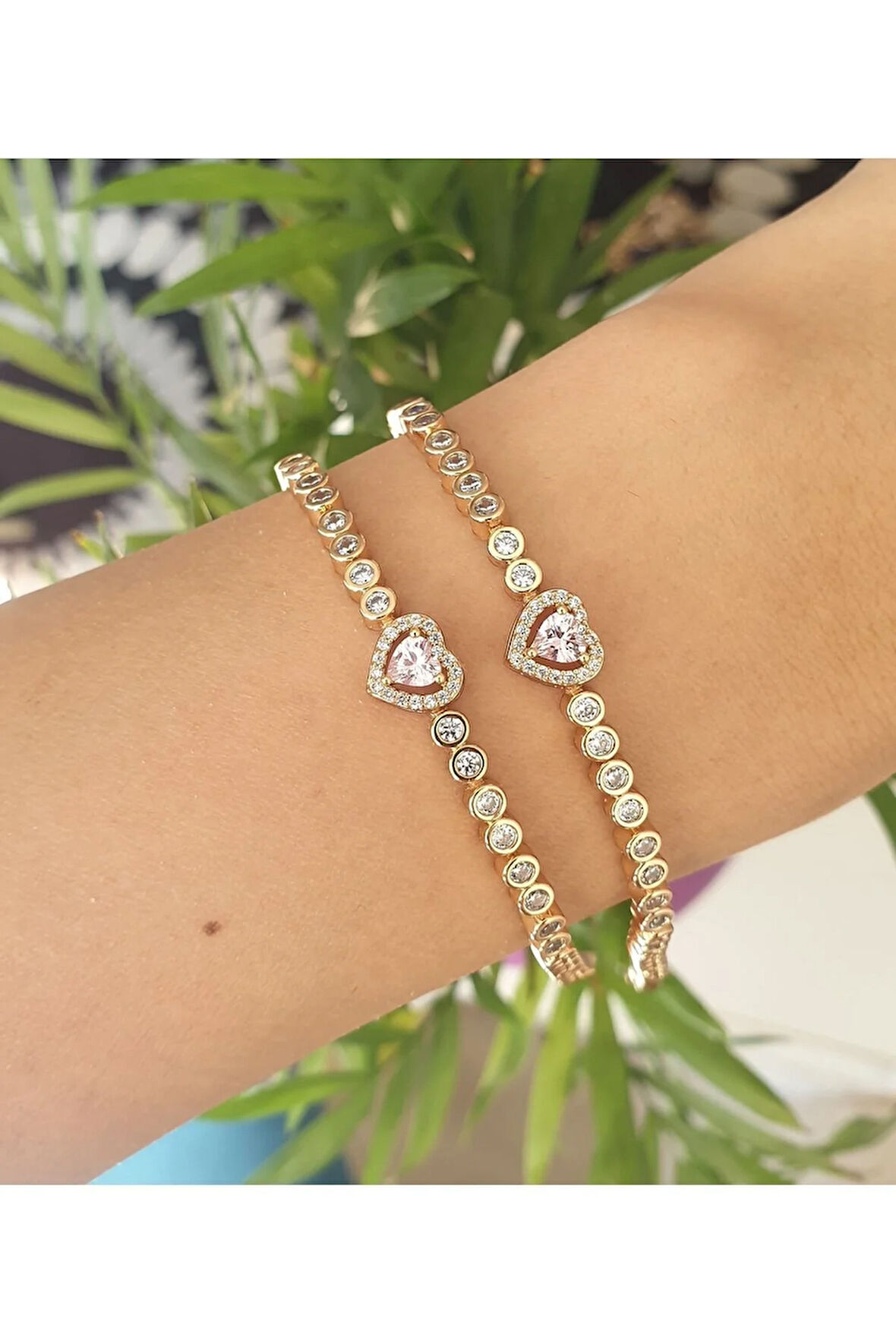 Kalp Bileklik Çelik 16 2 Parça Ayarlanabilir Antialerjik Her Bileğe Uygun 316l