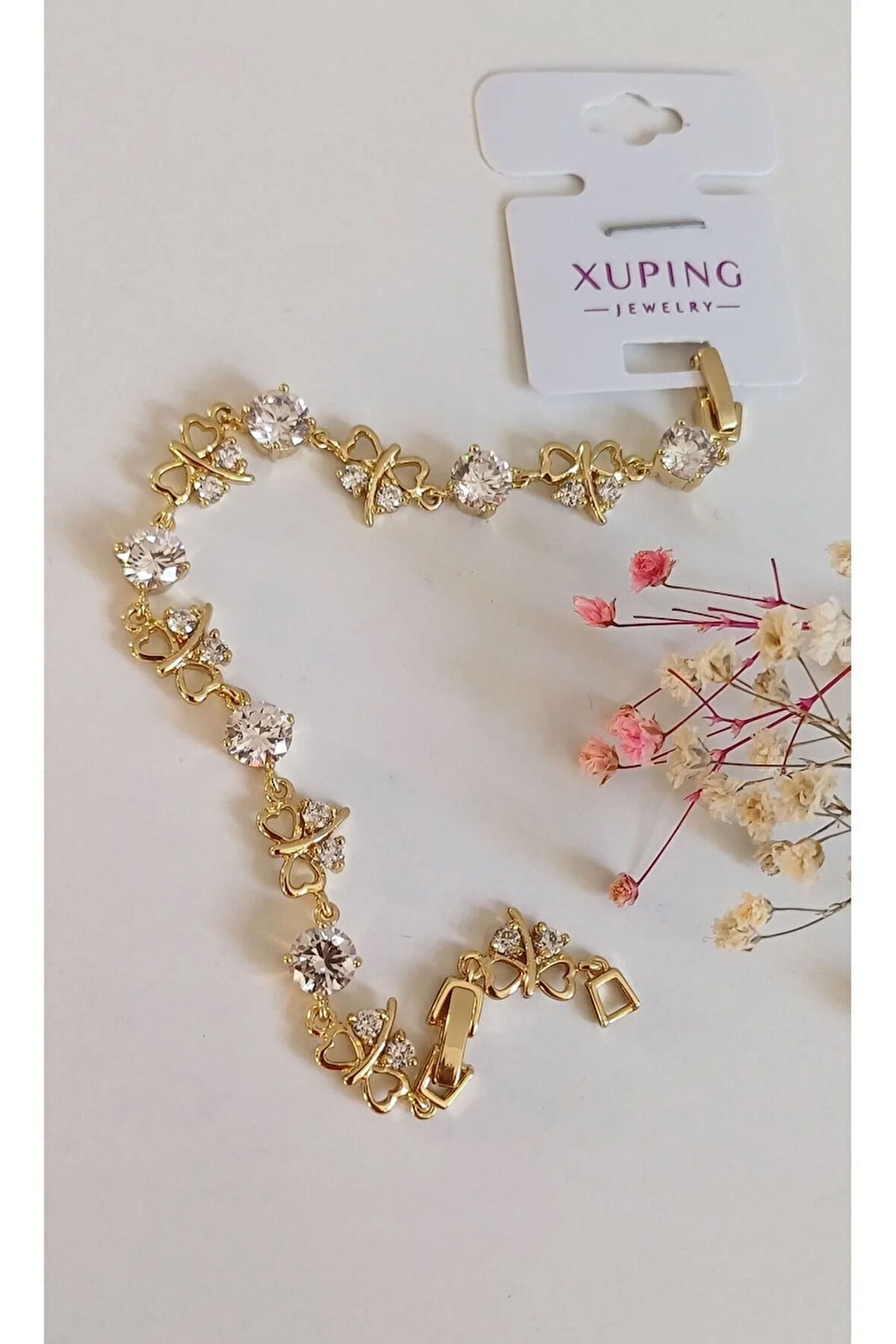 BİLEKLİK ÇELİK  XUPİNG XO  14 AYAR GOLD ROSE RENK VİP SERİ 1 YIL RENK GARANTİLİ