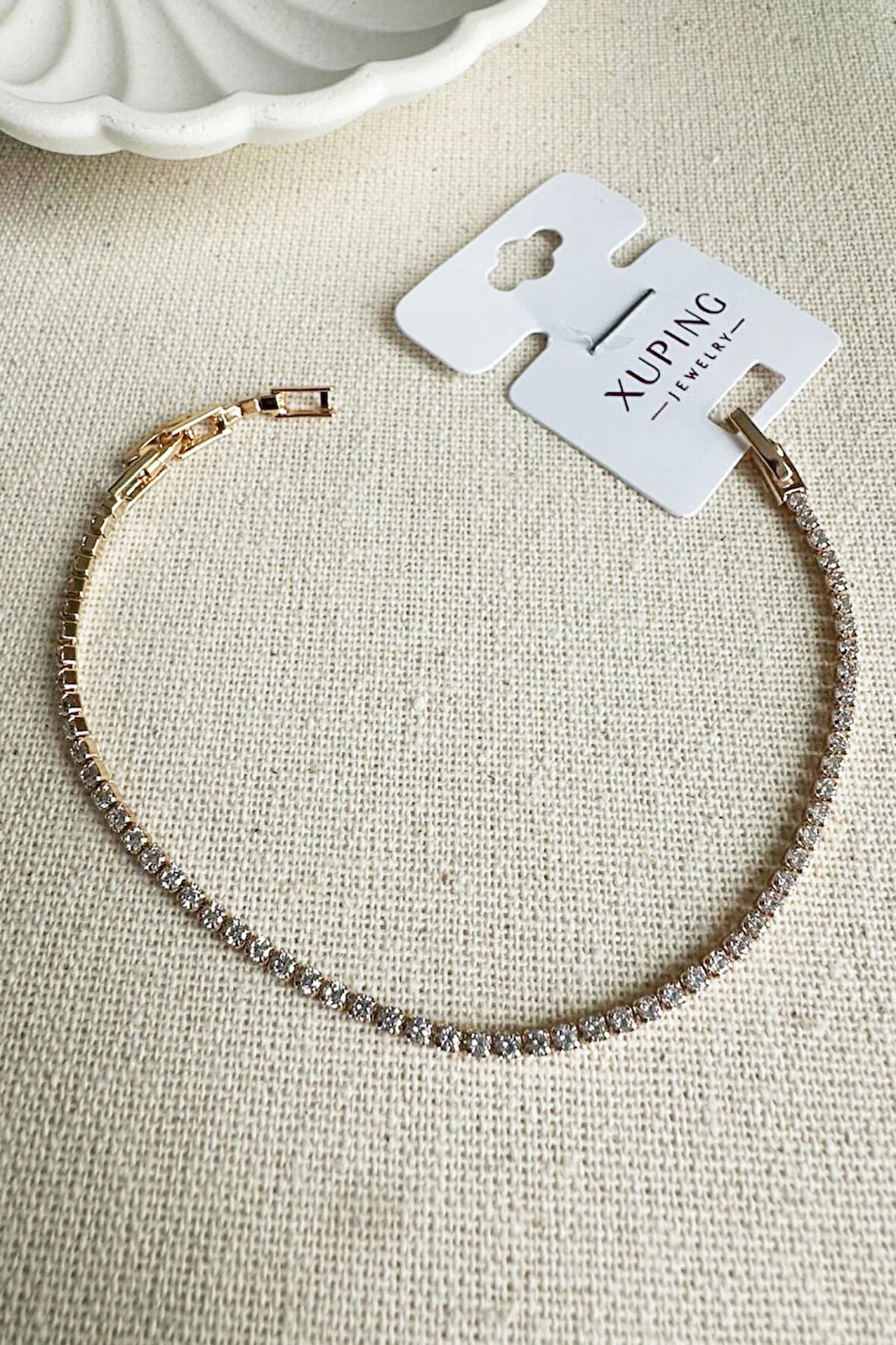 Caprea Pirinç Xuping Su Yolu Kadın Bileklik Kararmaz Kadın Bileklik 18 Cm