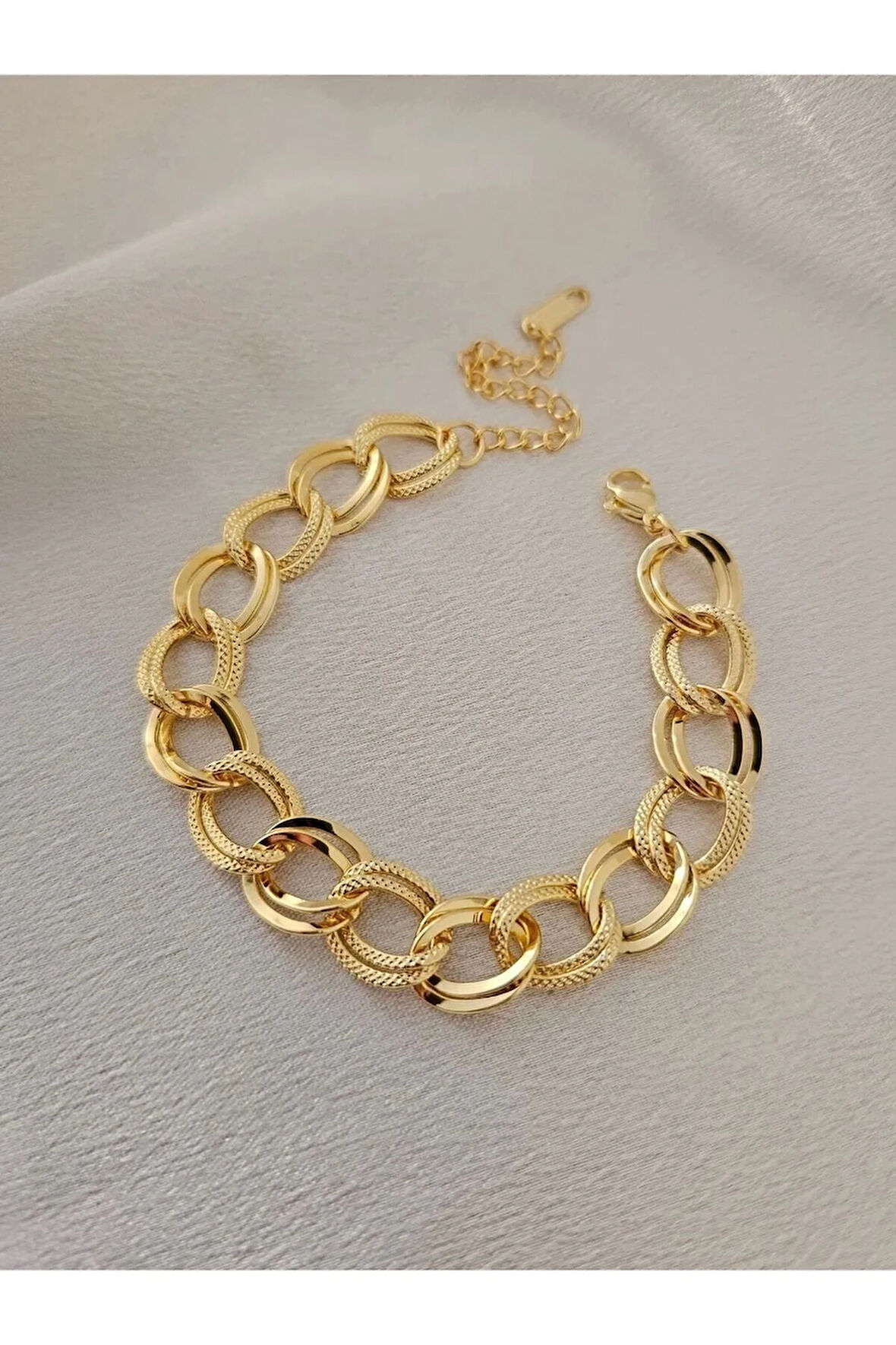 Kararmaz Paslanmaz Gold Renk Uzay Yolu Çelik Bileklik