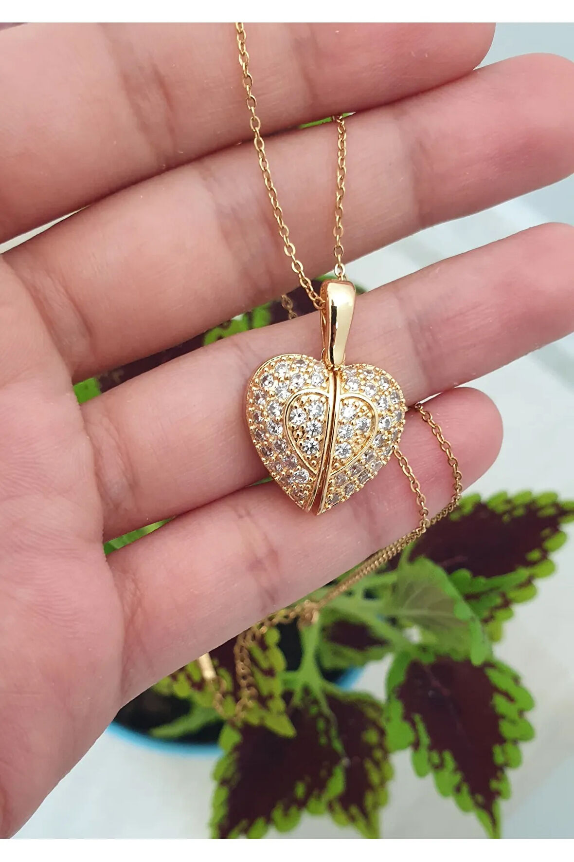 MELEK KANADI ÇELİK KOLYE AÇILIR KAPANIR TAŞLI KOLYE VİNTAGE TREND KOLYE
