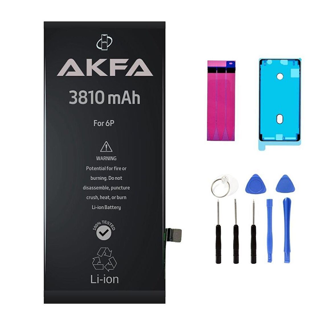 iPhone 6 Plus Telefon Batarya- 3810 mAh + Tamir Seti