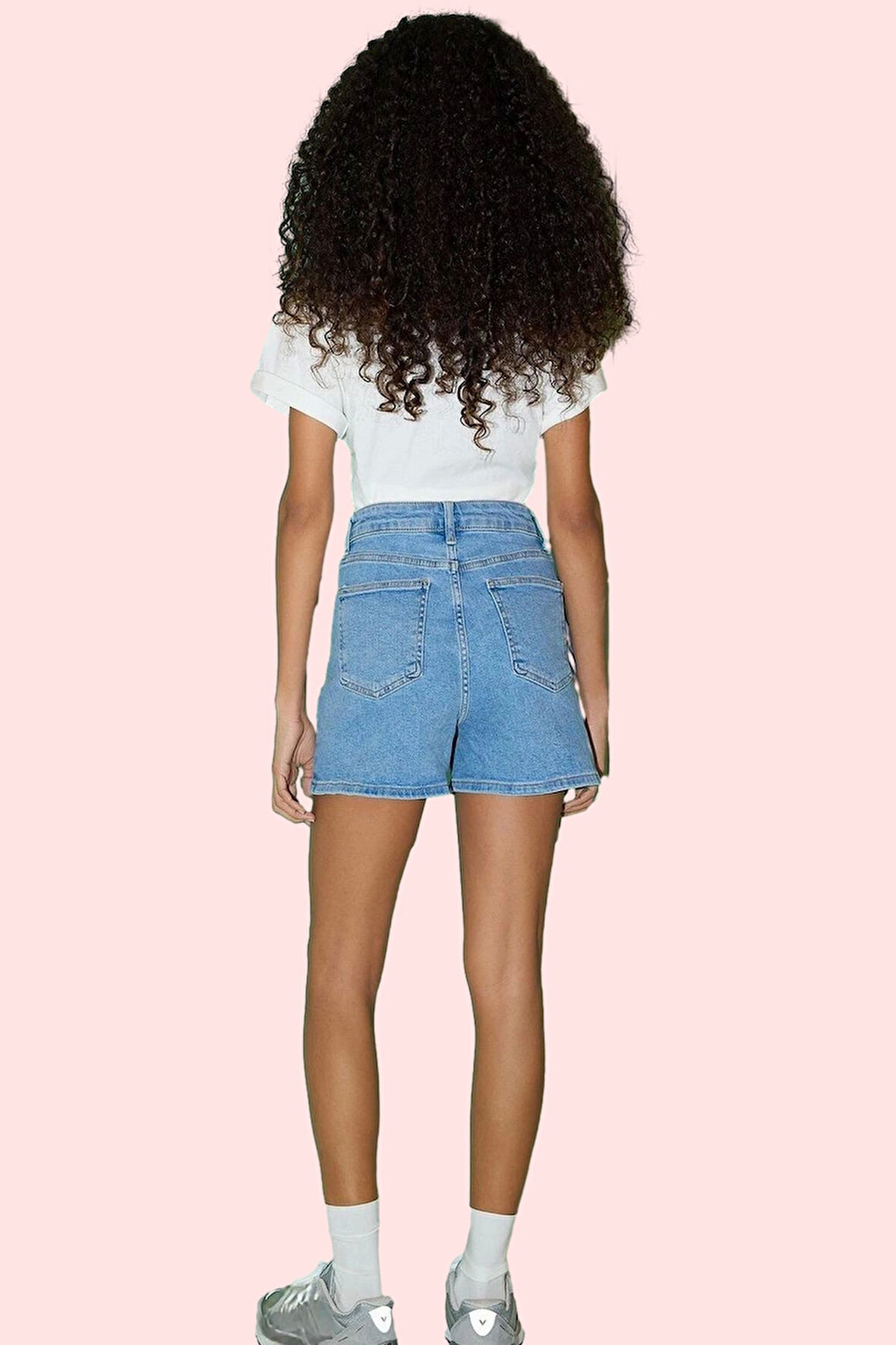 Kadın Cool & Comfort Denim Şort City Kalıp Yüksek Bel Yaz Günlük Hafta Sonu Modern Tasarım