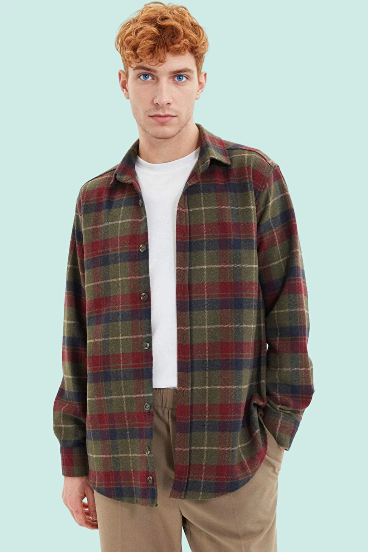 Erkek Basic Flanel Gömlek Ekose Desen Regular Fit Kışlık Sıcaklık Yaz Aylarının Vazgeçilmezi