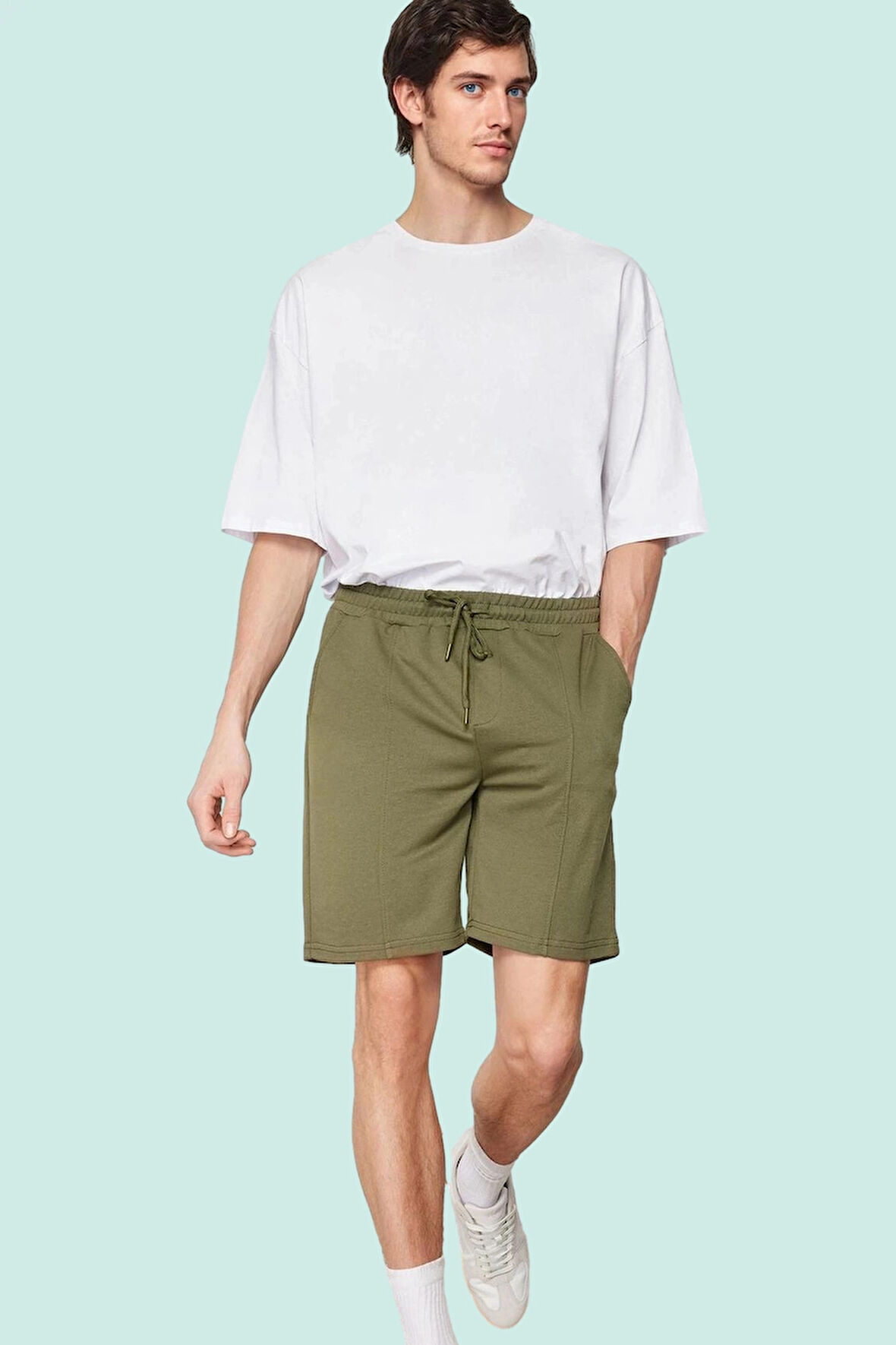 Erkek Yazlık Şort; Nefes Alan Kumaş Çift Cep Rahat Kalıp Günlük Kullanım Dayanıklı Malzeme