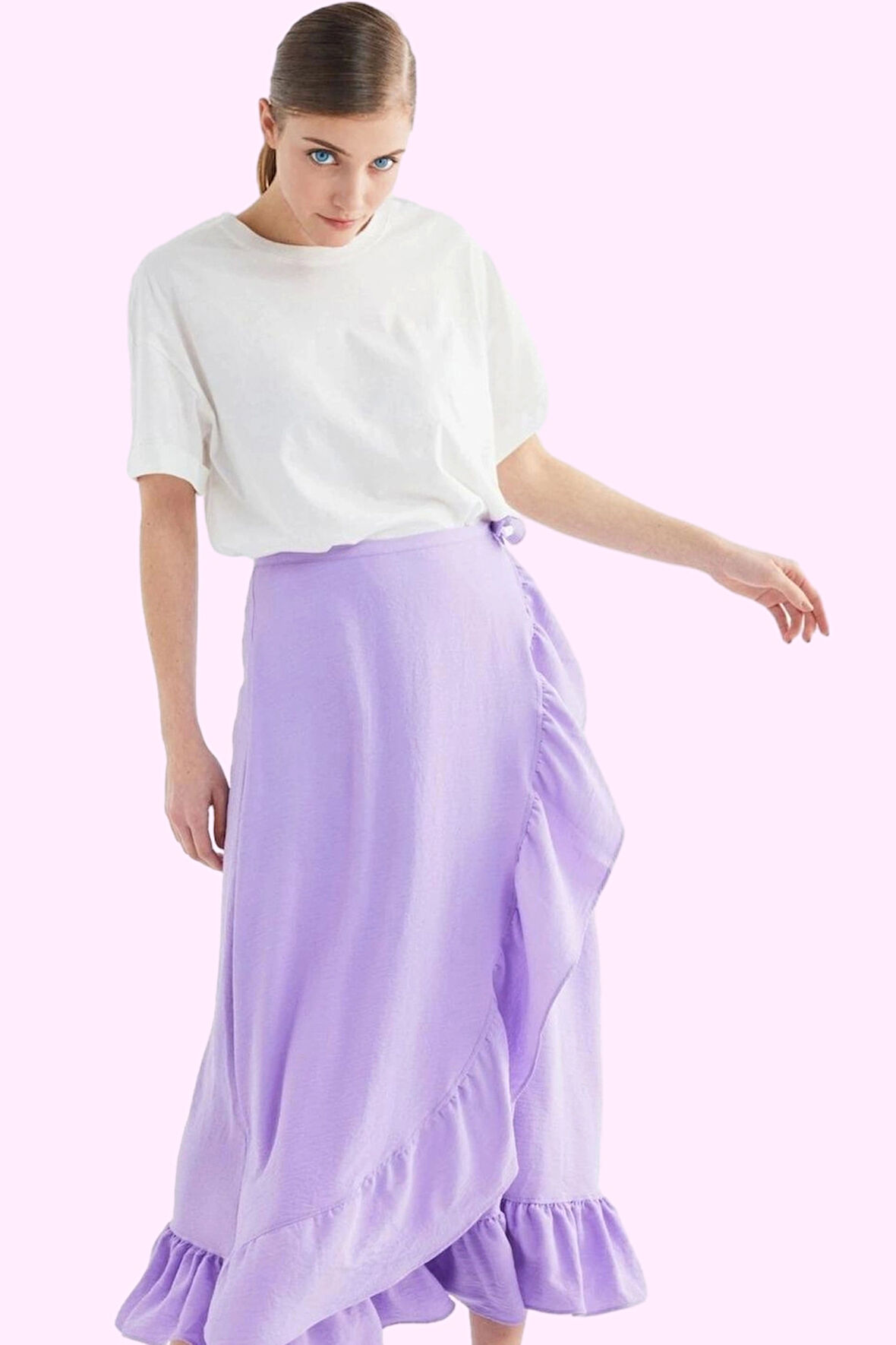 Kadın Yazlık Maxi Etek Dokuma Kumaş Anvelop Sarong Kesim Renk Günlük Kullanım Modern Tasarım