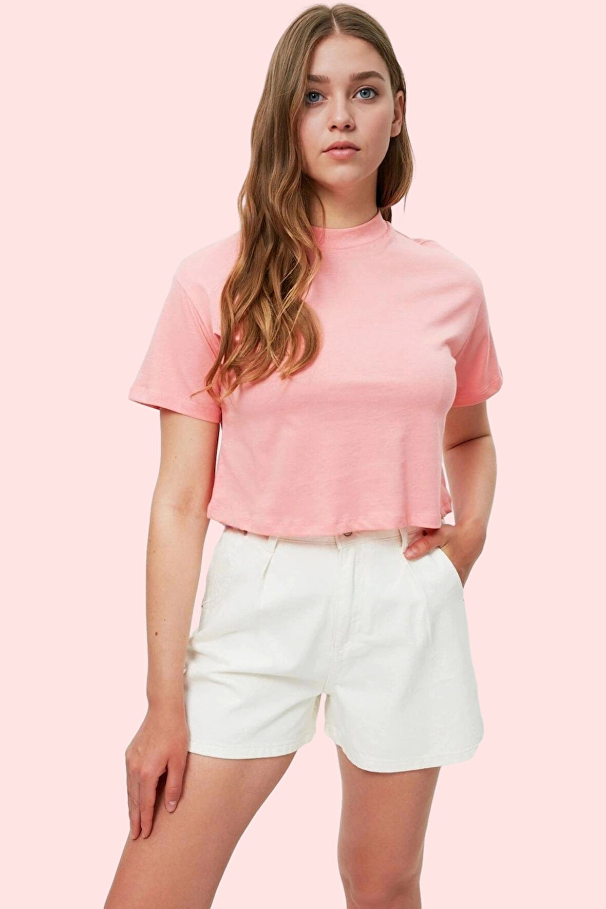 Kadın Denim Şort Pamuk Renk Straight Siluet Kısa Boy City Short Kalıp Yaz Aylarının Vazgeçilmezi