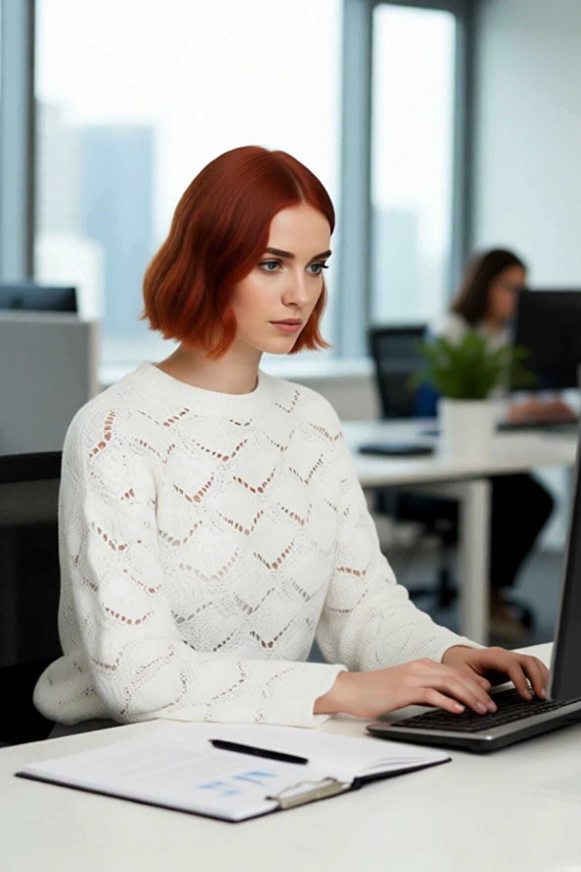 Kadın Ajurlu Oversize Bisiklet Yaka Triko Kazak Modern ve Rahat Stil İçin Kışlık Seçim Kaliteli