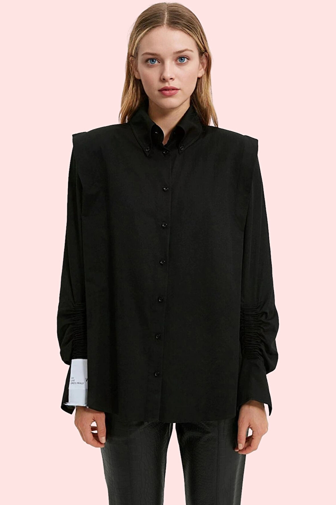 Kadın Basic Gömlek Uzun Kollu Yaka Düğmeli Dokuma Poplin Günlük Stil Yaz Aylarının Vazgeçilmezi