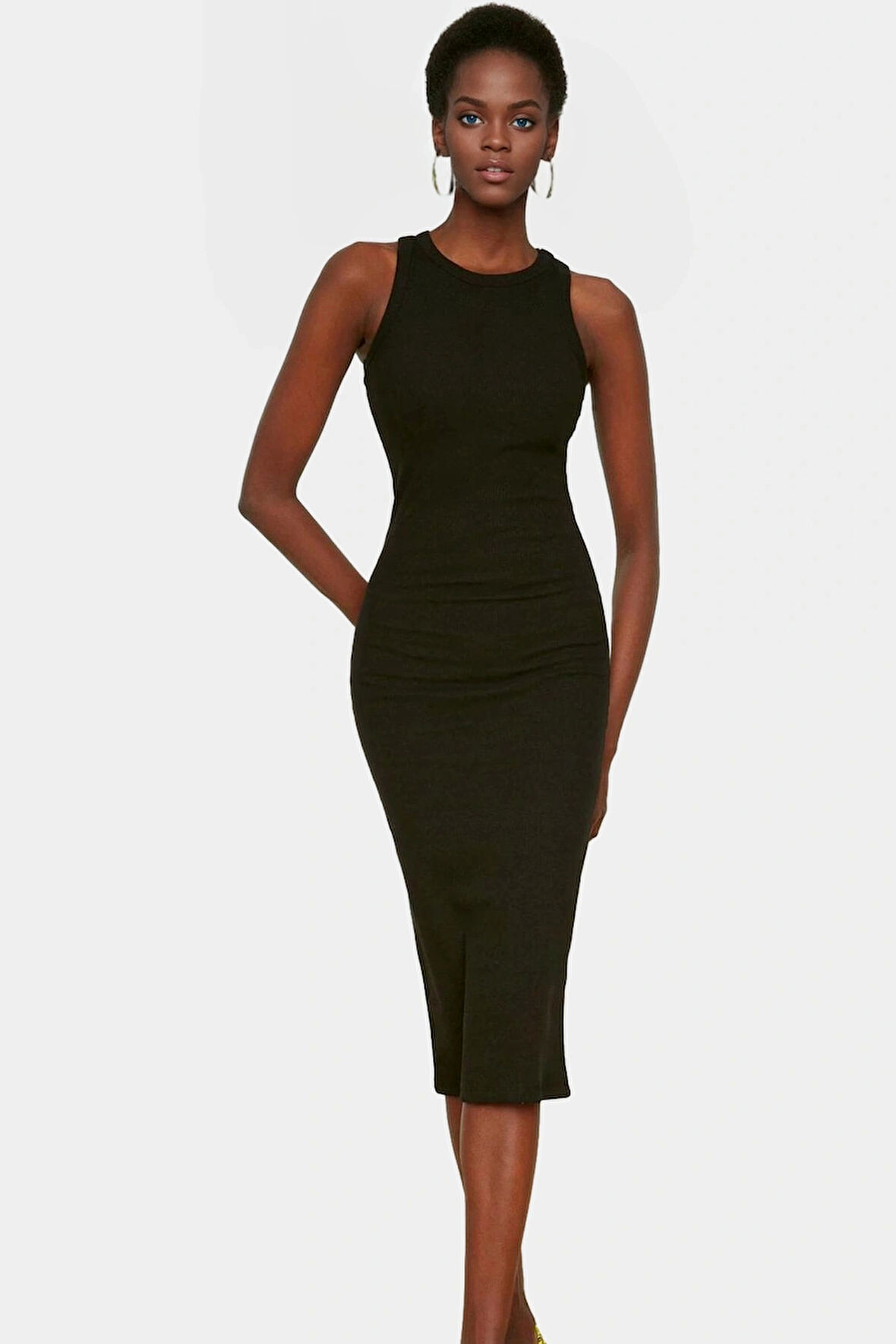 Rahat Pamuklu Bodycon Midi Elbise Yaz için Mükemmel Seçim Özel Tasarım