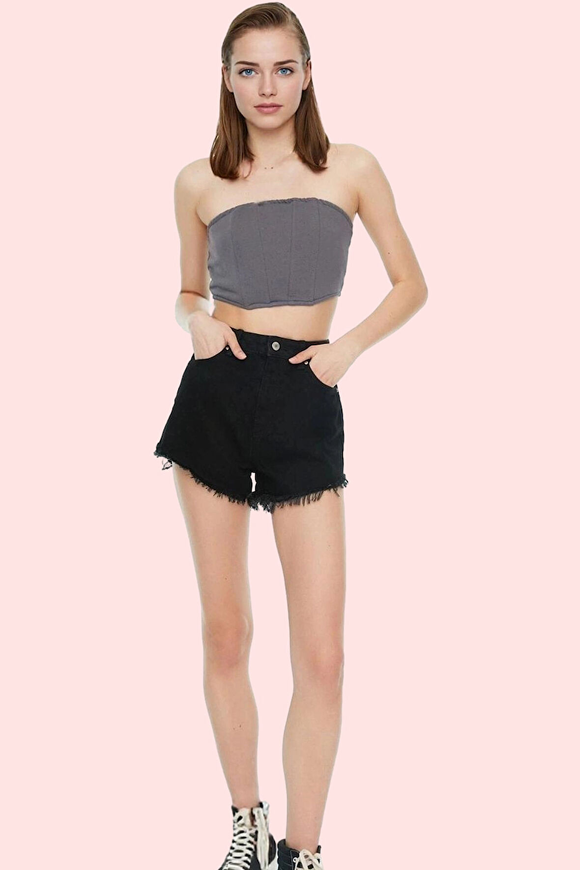 Kadın Kısa Boy Denim Şort Pamuk Rigid Dokuma Günlük Şıklık Hafta Sonu Yaz Aylarının Vazgeçilmezi