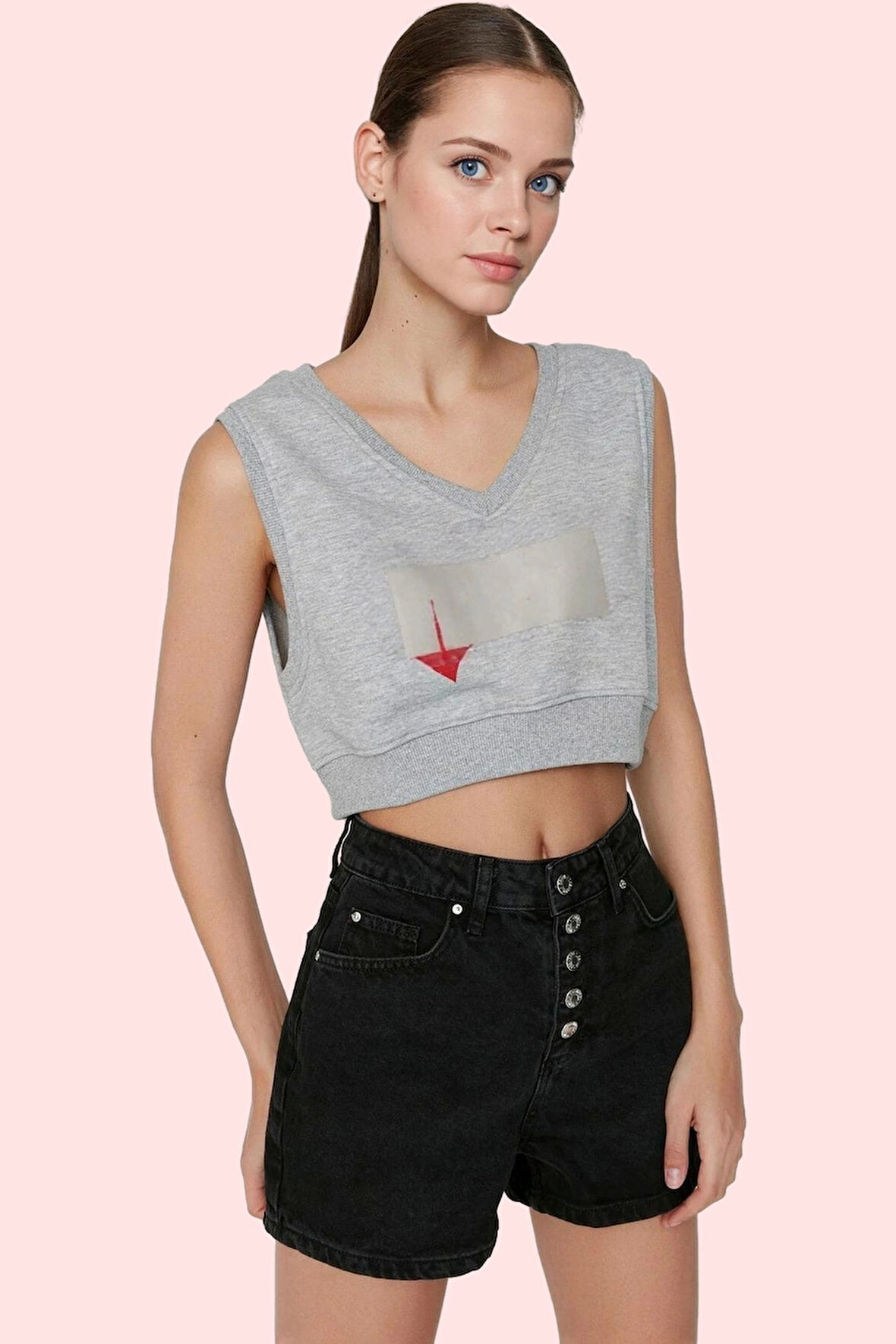 Kadın Kısa Boy Denim Şort Pamuk Yüksek Bel Geniş Paça Günlük Şıklık Yaz Aylarının Vazgeçilmezi