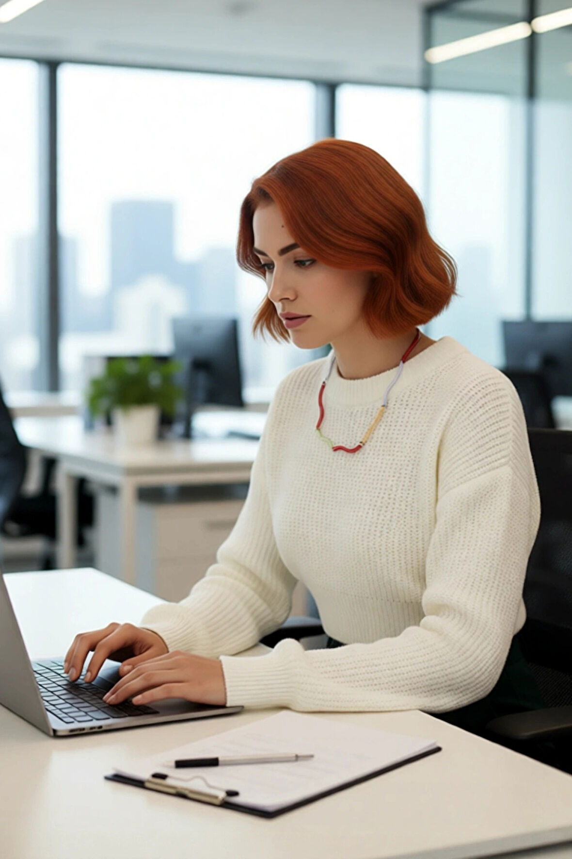 Kadın Ekru Super Crop Basic Triko Kazak Bisiklet Yaka Düşük Kol Rahat Günlük Kombinler İçin