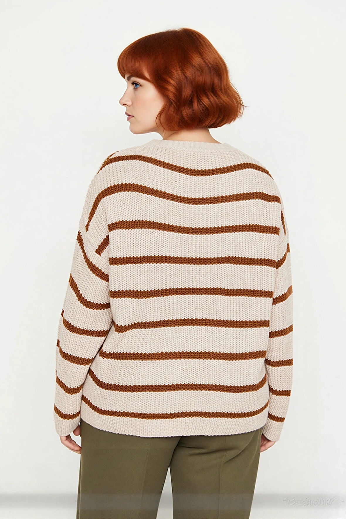 Kadın Casual Düşük Kol Akrilik Triko Kazak Günlük Şıklığı Kış Boyunca Üstünde Taşı Kaliteli