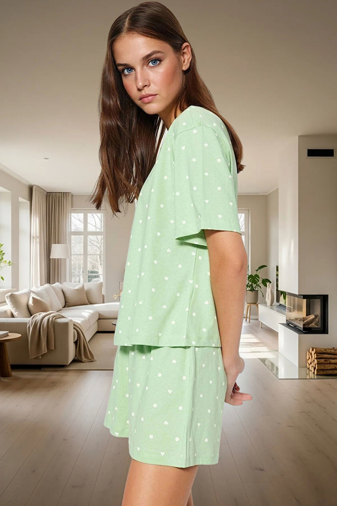 Yazlık Pamuklu Pijama Takımı Rahat Şık ve Nefes Alabilir Profesyonel Görünüm Özel Tasarım