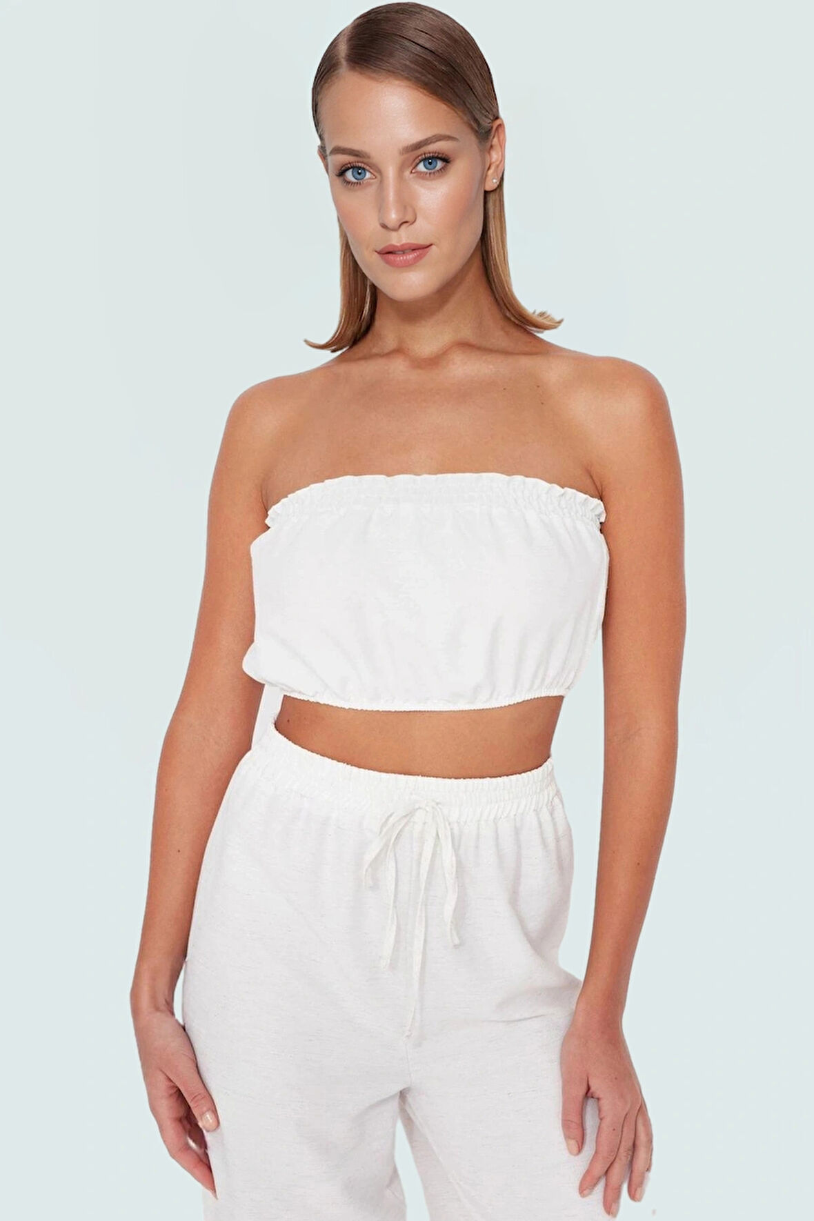 Rahat ve Şık Viskoz Polyester Bluz Pantolon Takım Yaz İçin İdeal Mükemmel Uyum