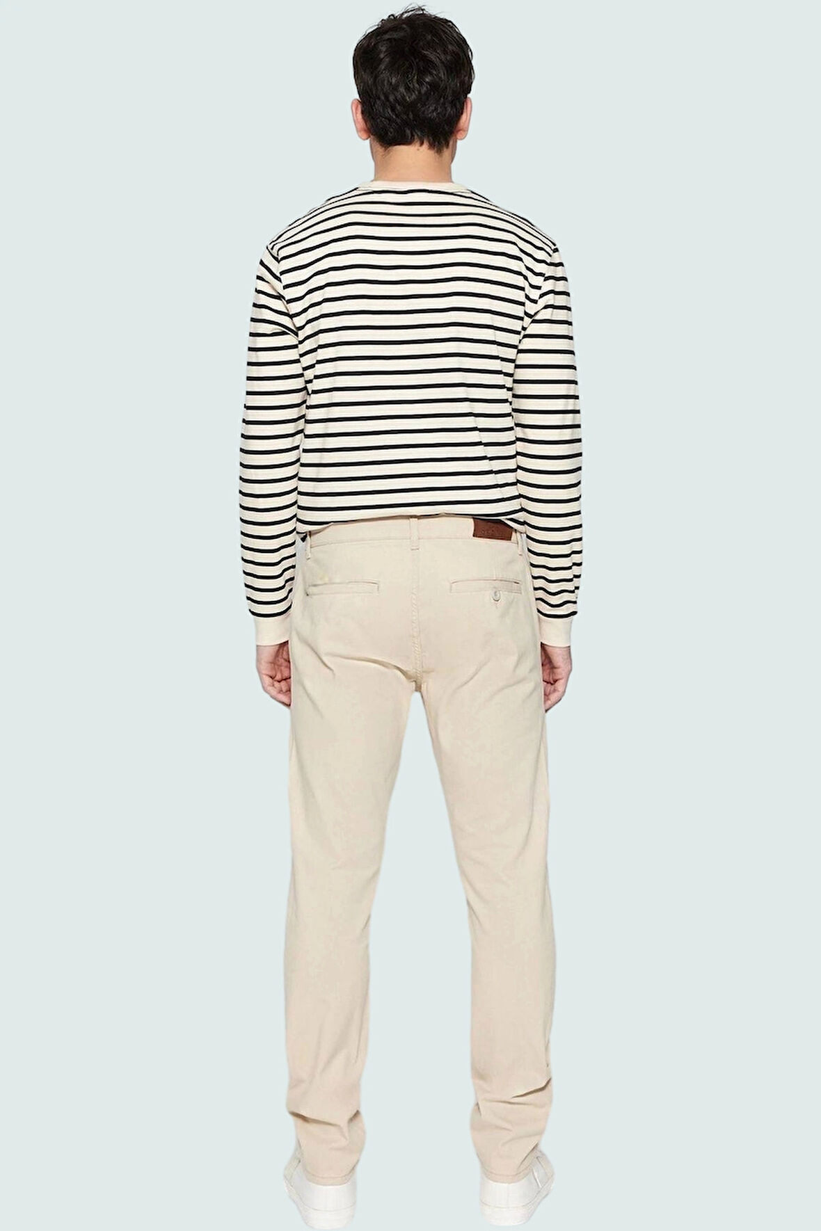 Erkek Dar Paça Chino Pantolon Pamuk Günlük ve İş İçin Hafta Sonu Yaz Aylarının Vazgeçilmezi