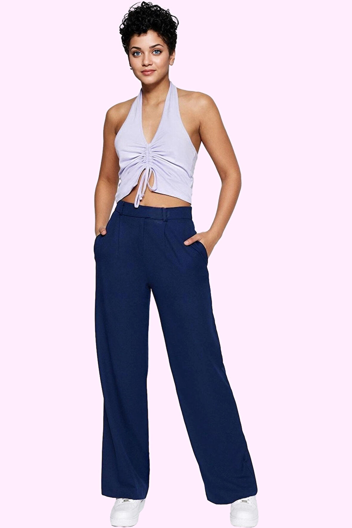 Kadın Uzun Boy Geniş Paça Pantolon Şıklık ve Rahatlığın Buluştuğu Nokta Yaz Aylarının Vazgeçilmezi