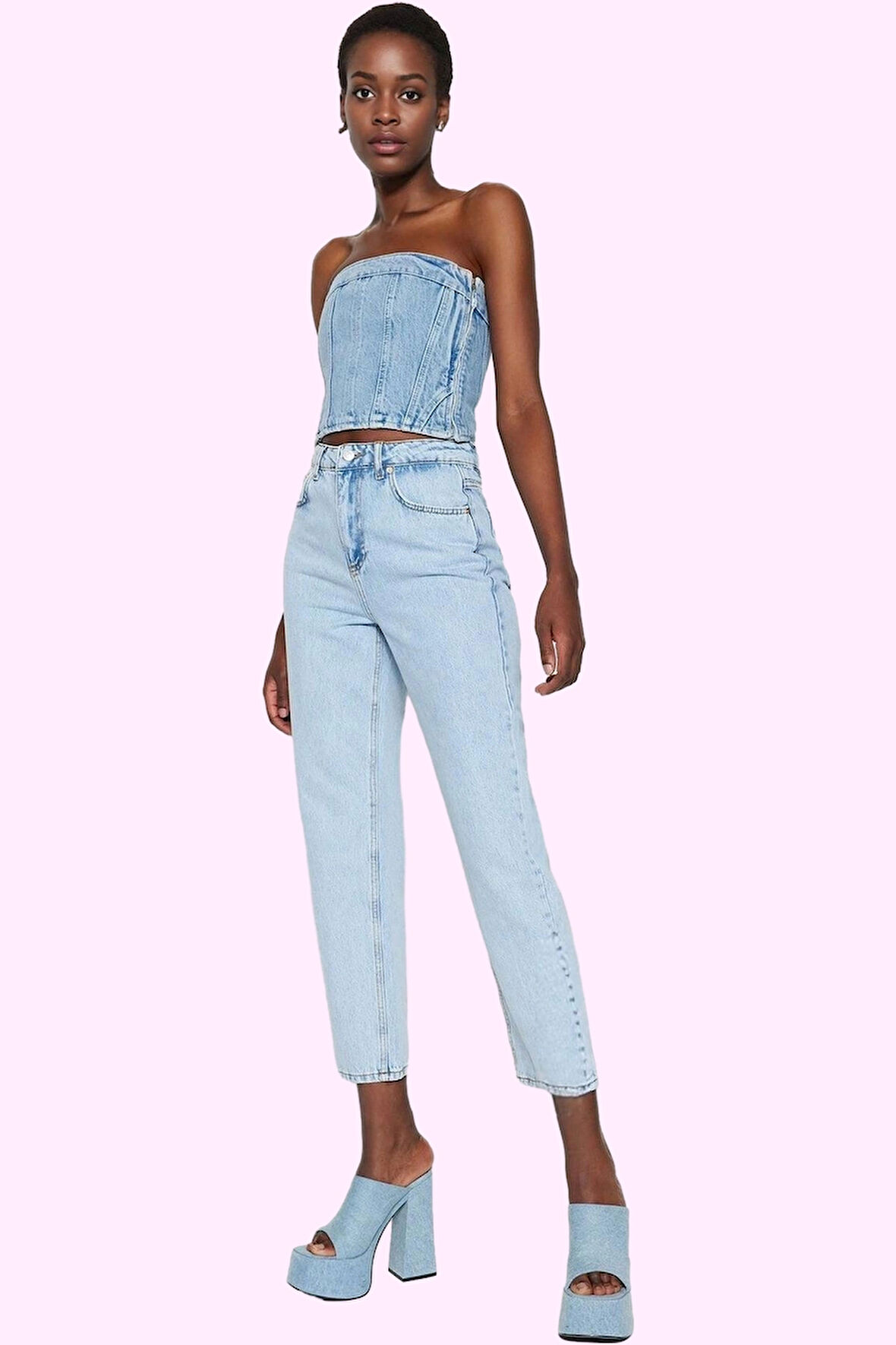 Kadın Denim Straight Jean Pantolon Regular Boy Pamuk Nefes Alabilir Yaz Aylarının Vazgeçilmezi